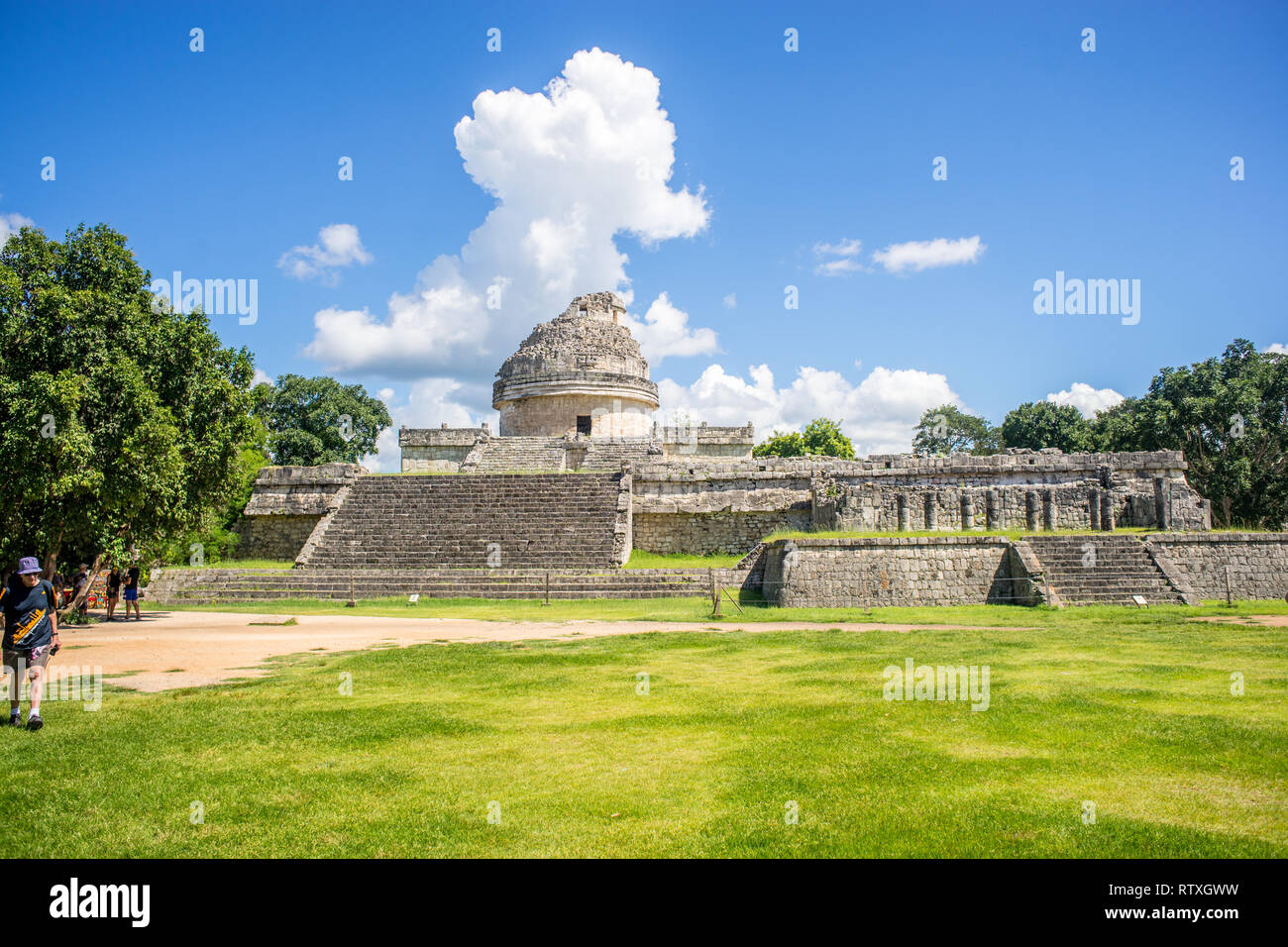 El Caracol, Chichén-Itzá, Yucatán, Messico Banque D'Images