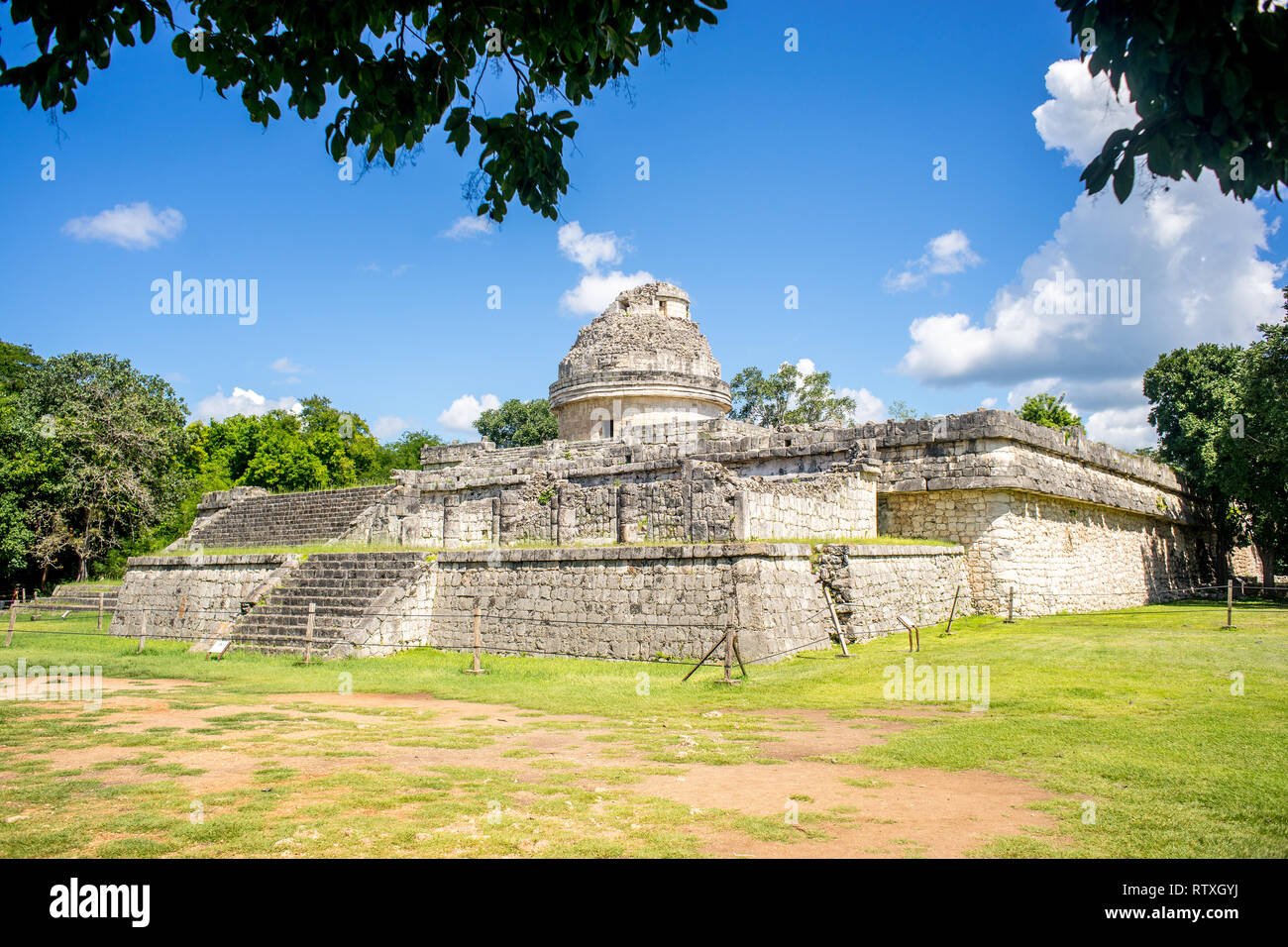 El Caracol, Chichén-Itzá, Yucatán, Messico Banque D'Images