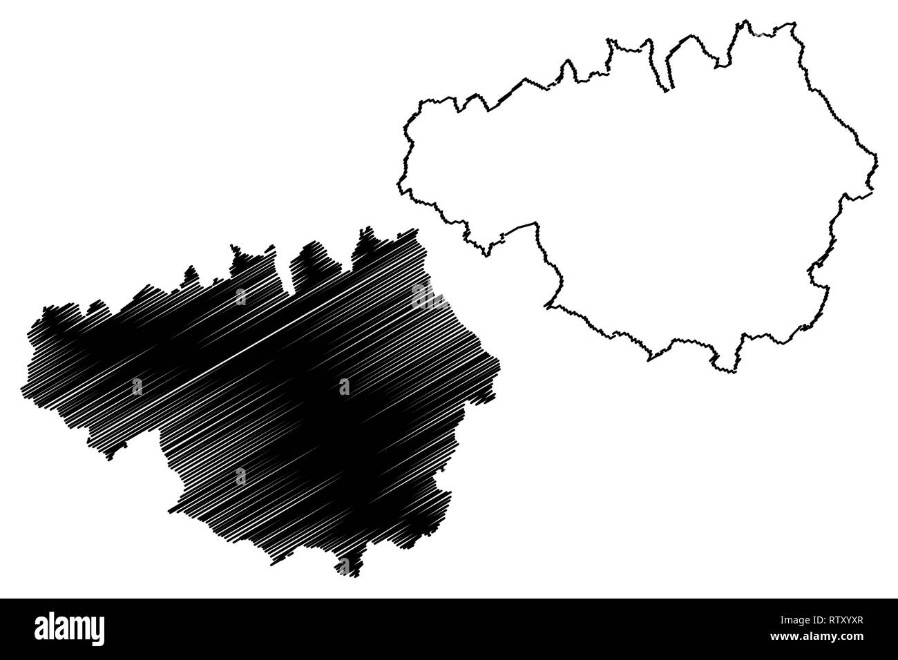 Greater Manchester (Royaume-Uni, France, Metropolitan county) map vector illustration gribouillage, croquis Greater Manchester map Illustration de Vecteur