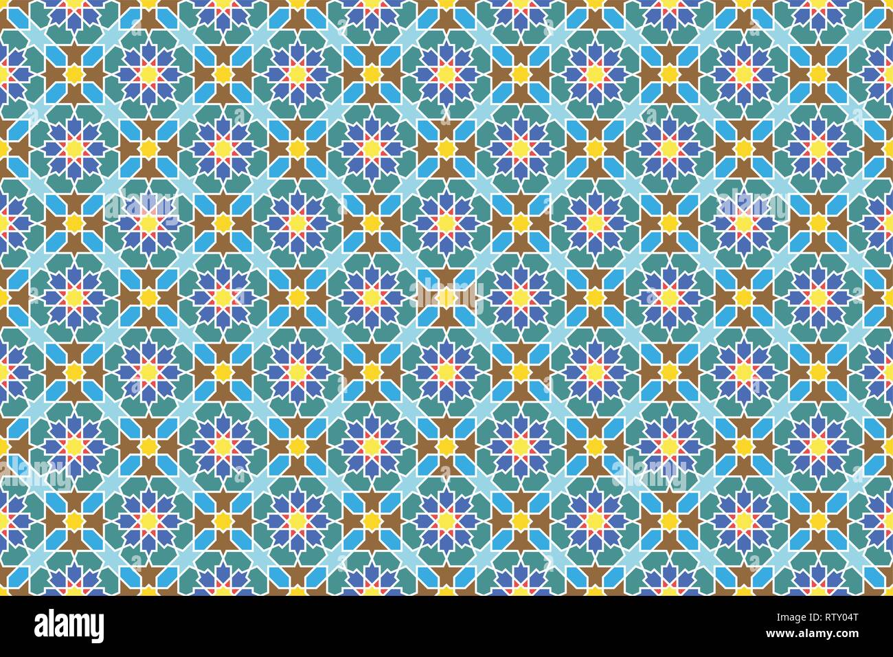 L'arabe sans ornement géométrique basée sur l'art arabe traditionnelle mosaïque musulmane. Bain turc, arabe tile.Girih style. Illustration de Vecteur