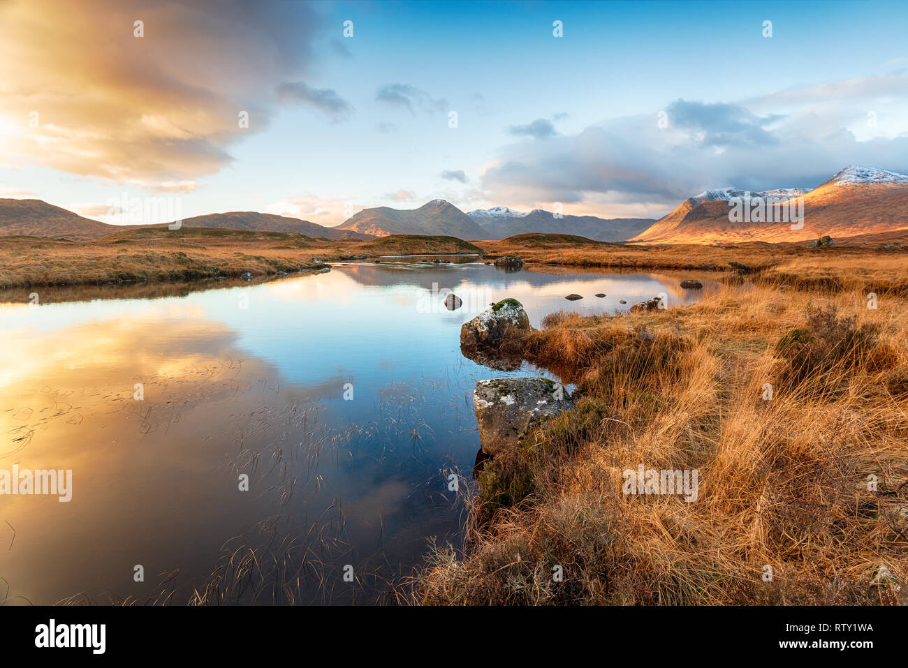 Lochan na Stainge à Glencoe dans les Highlands d'Ecosse Banque D'Images