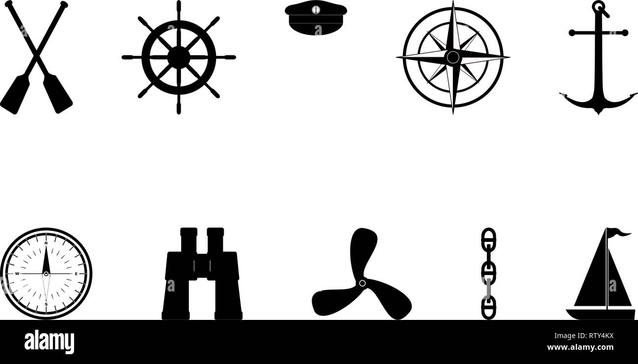 Articles liés avec des bateaux Illustration de Vecteur