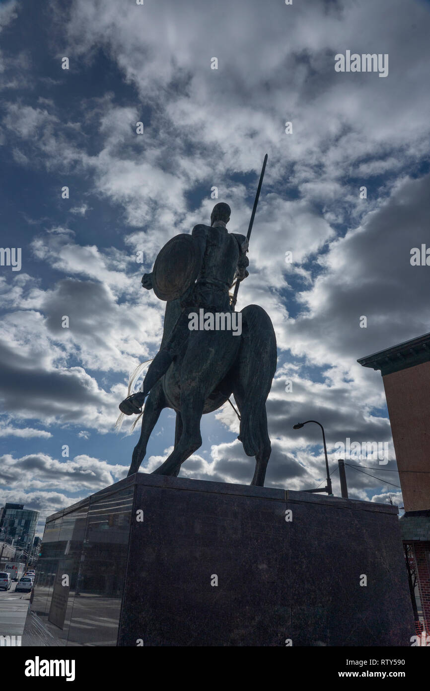 Statue de Don Quichotte en Amérique du Philadelphia Banque D'Images