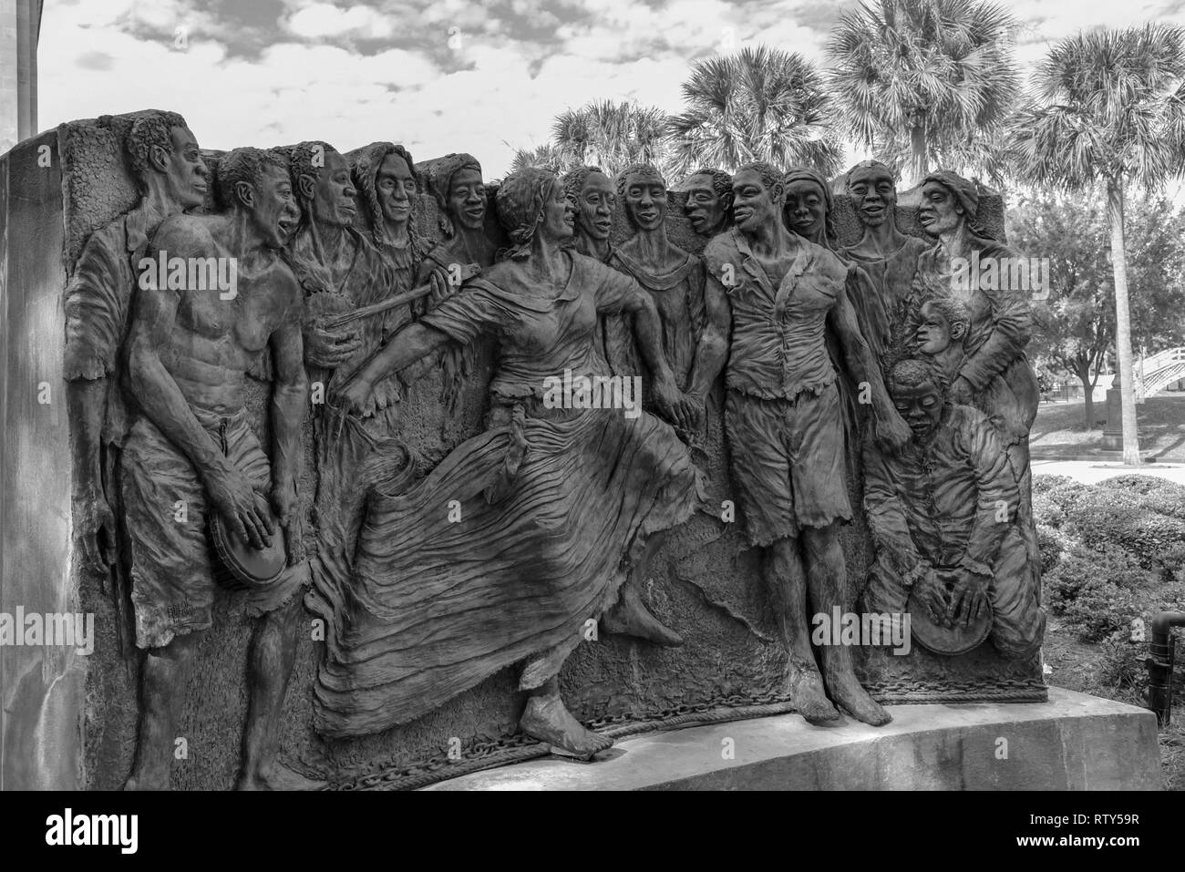 Louis Armstrong park situé dans le quartier de Treme à La Nouvelle-Orléans (États-Unis) Banque D'Images