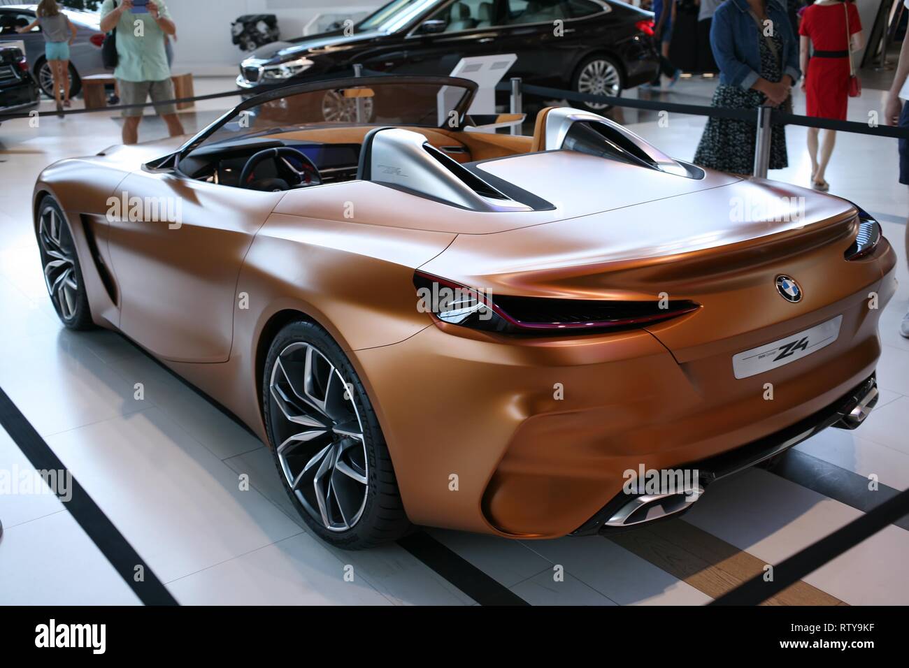 La voiture BMW Museum de Munich Bavaria Allemagne Banque D'Images