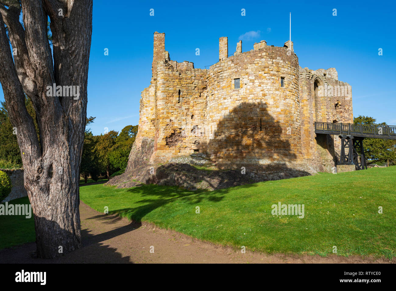 Château de Dirleton dans East Lothian , Ecosse , ROYAUME UNI Banque D'Images