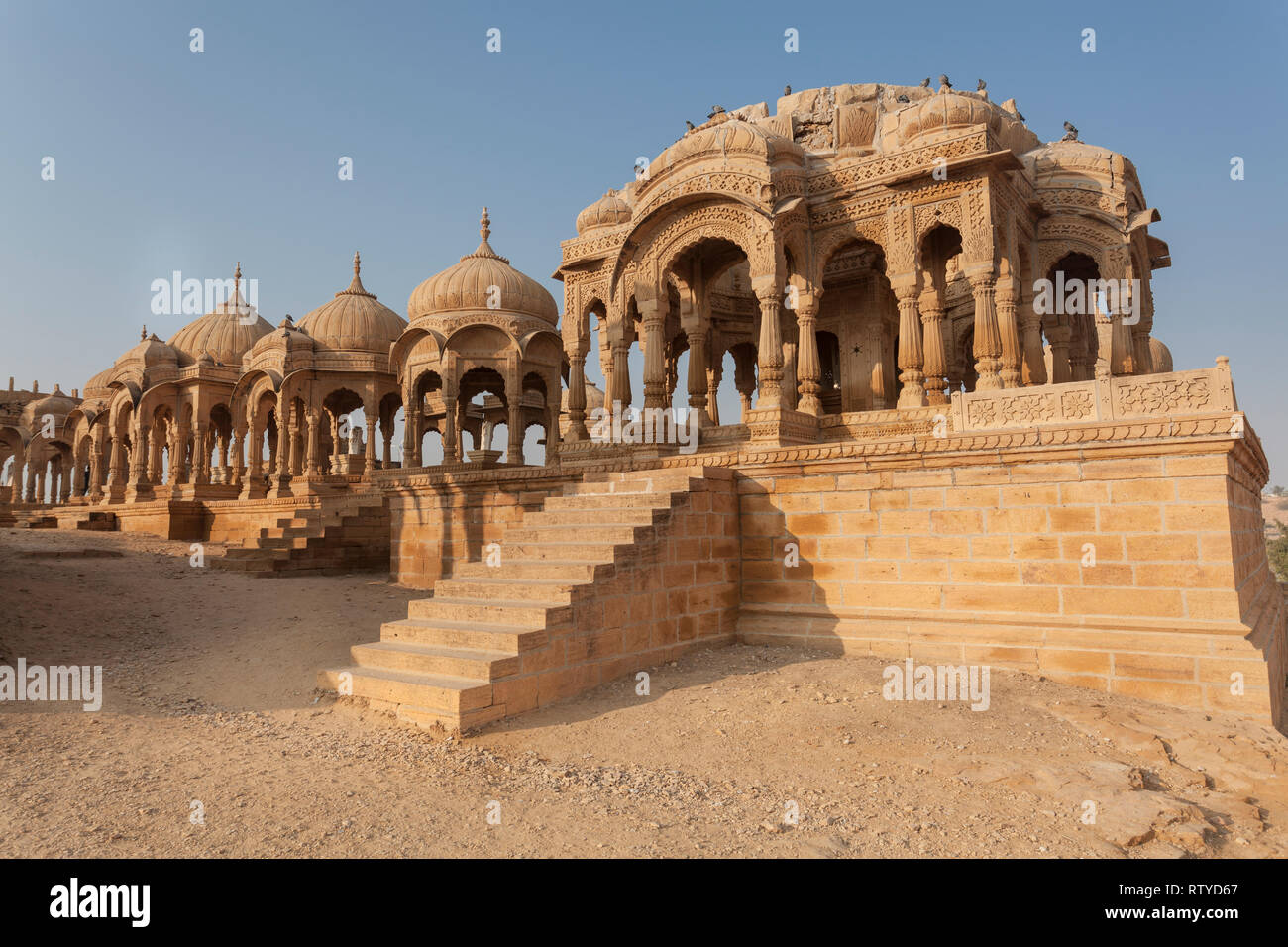 Bada Bagh, Jaisalmer, Rajasthan, Inde, Asie Banque D'Images
