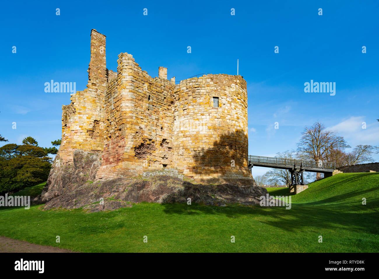 Château de Dirleton dans East Lothian , Ecosse , ROYAUME UNI Banque D'Images