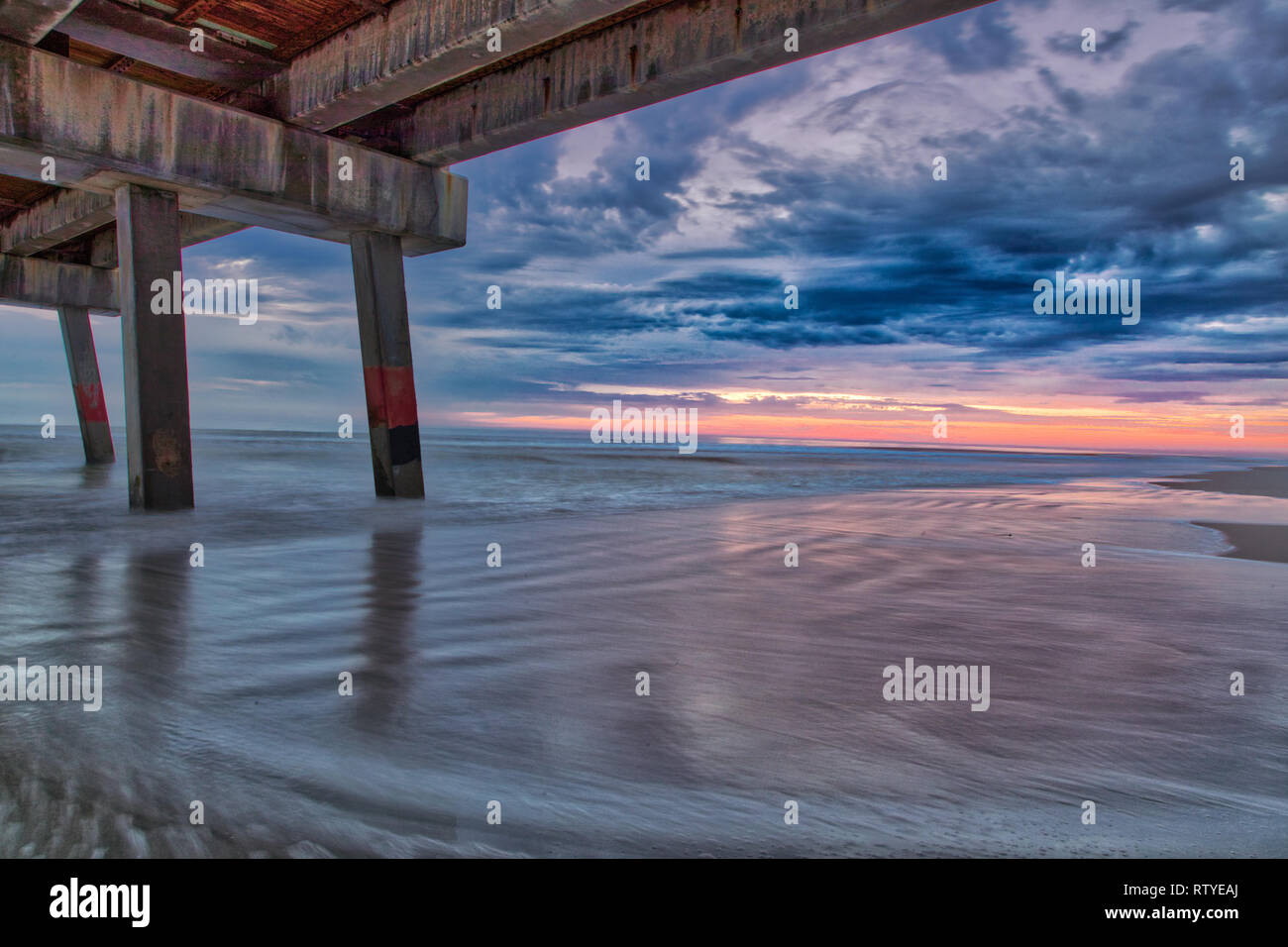 Dawn Jacksonville Beach Banque D'Images
