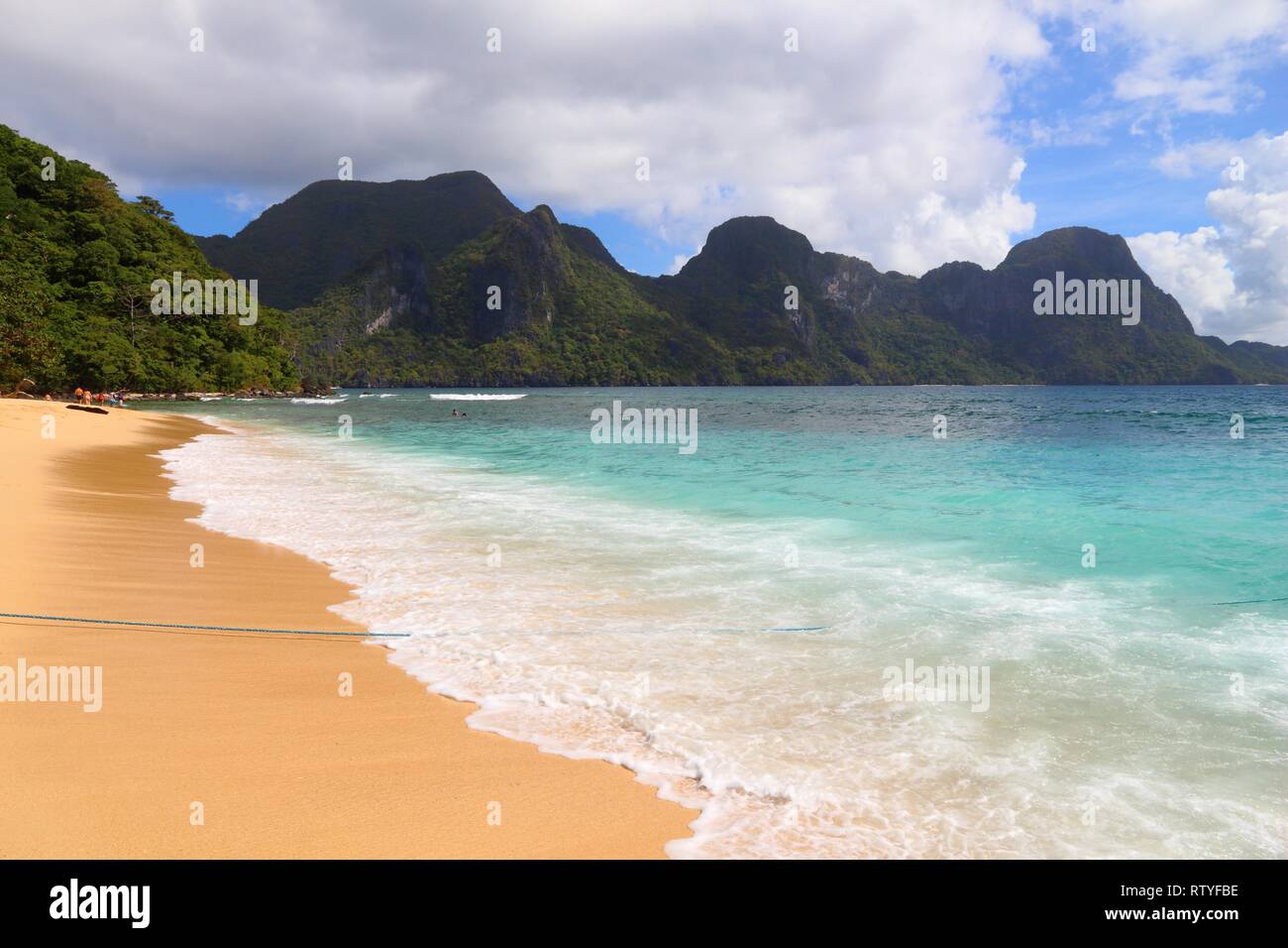 Philippines - Dilumacad Island (île) Hélicoptère aka sur Palawan island hopping tour. Banque D'Images