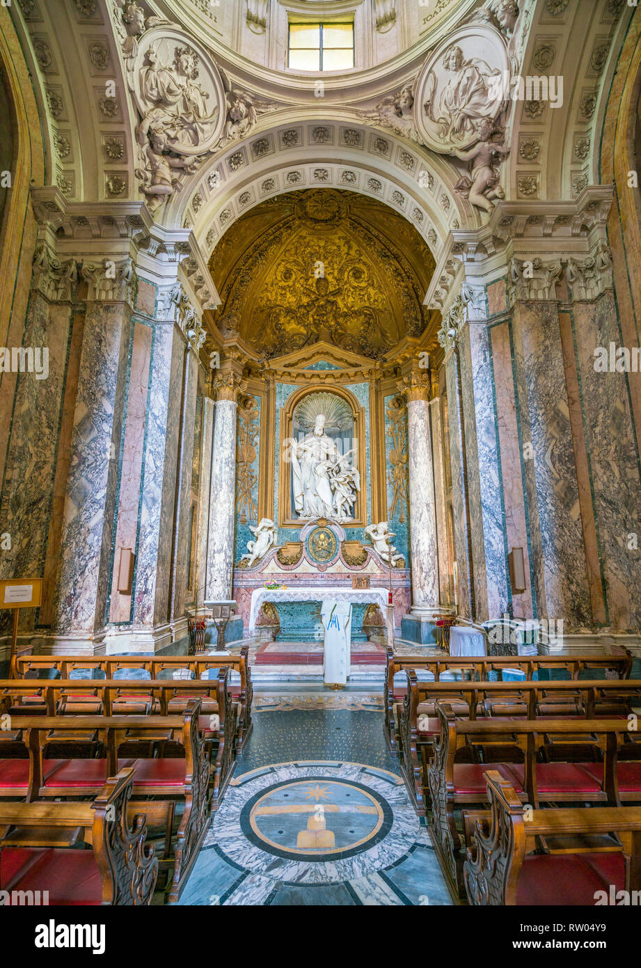 Albani Chapelle dans la Basilique de San Sebastiano Fuori le Mura à Rome, Italie. Banque D'Images