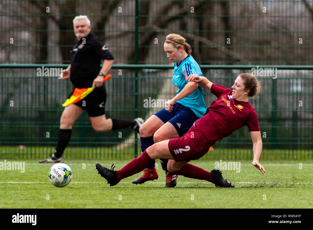 A rencontré le Premier ministre gallois Cardiff battre la Ligue des femmes rivaux titre Port Talbot Town 5-0 en haut du tableau un clash à Cyncoed Campus. Lewis Mitchell/PTT. Banque D'Images