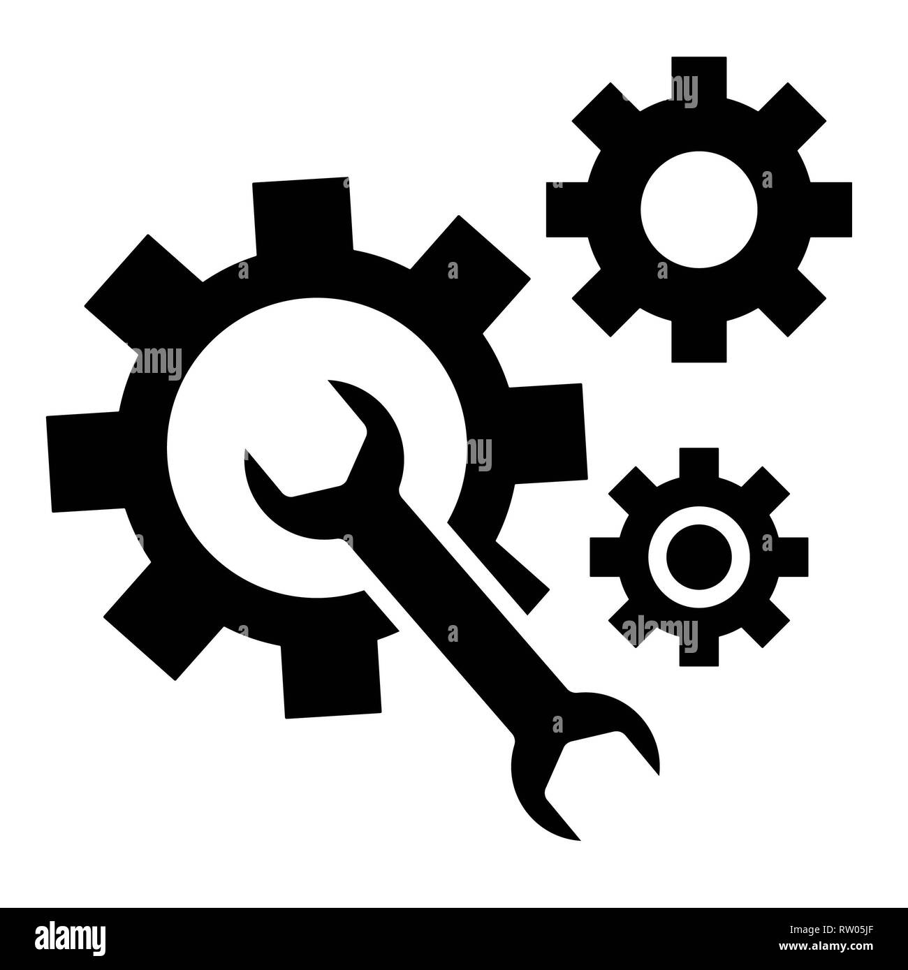 L'icône du support technique, illustration vectorielle, Glyphe d'E-Commerce Banque D'Images