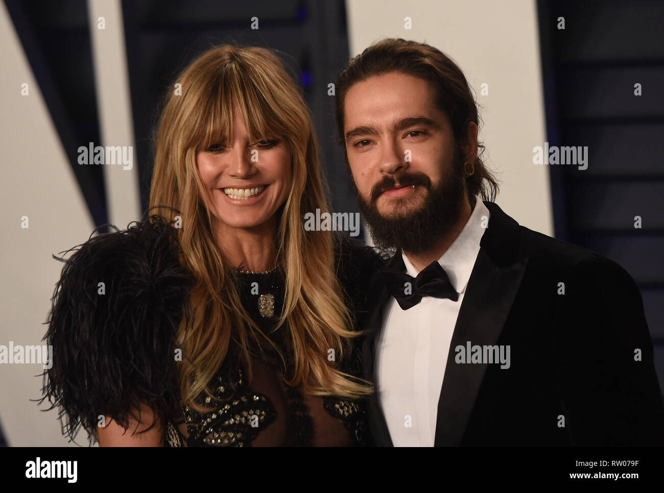 Los Angeles, Californie - Le 24 février : Heidi Klum, Tom Kaulitz assister 2019 Vanity Fair Oscar Party à Wallis Annenberg Center for the Performing Arts Banque D'Images