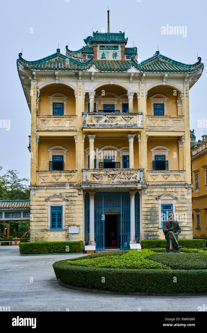 La Chine, Guangdong, Kaiping, UNESCO World Heritage, Li, le jardin de plusieurs étages sont Diaolou guet Banque D'Images