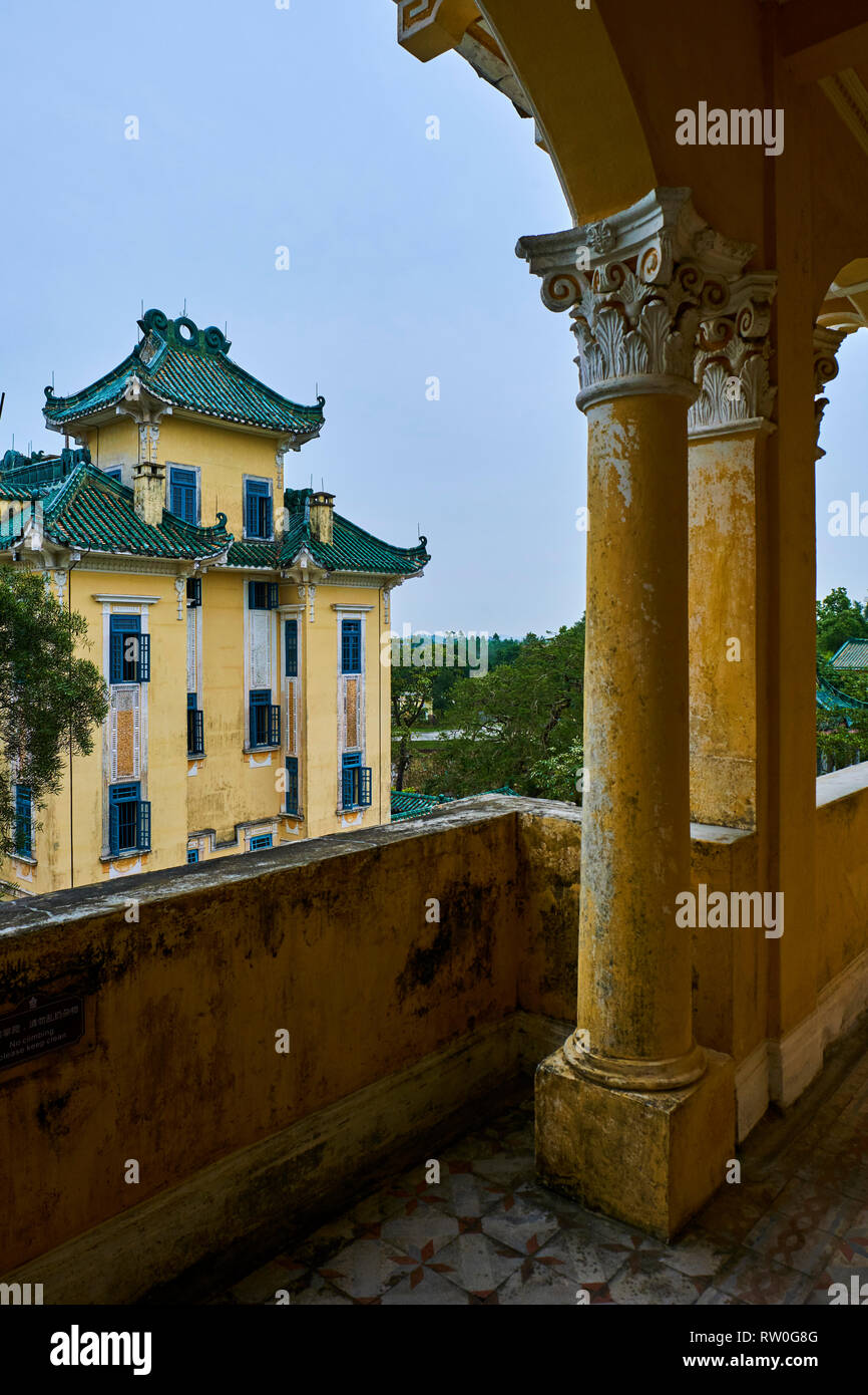 La Chine, Guangdong, Kaiping, UNESCO World Heritage, Li, le jardin de plusieurs étages sont Diaolou guet Banque D'Images