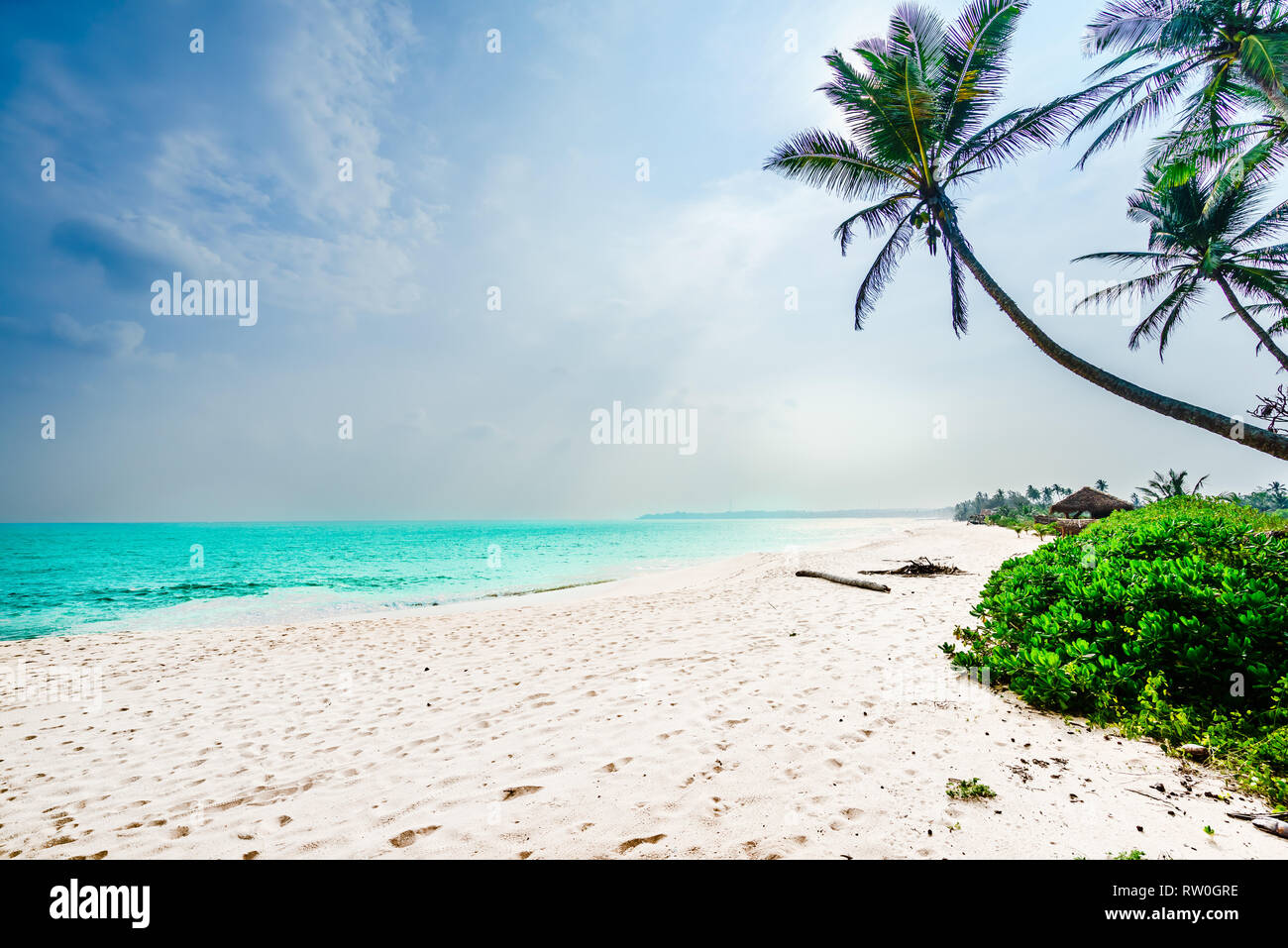 Tropical Beach à côté de Tangalle - Sri Lanka Banque D'Images