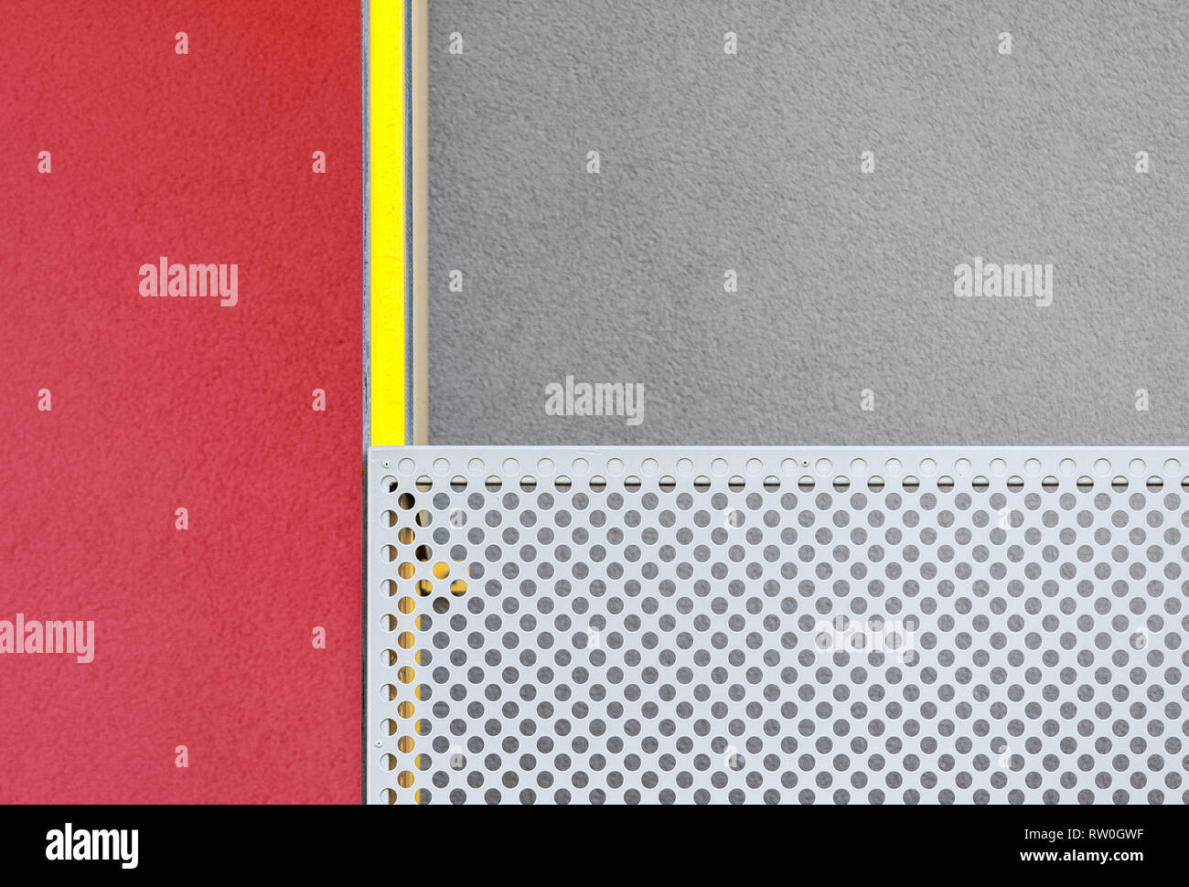 Résumé d'architecture multicolore, bâtiment moderne détails géométriques Banque D'Images