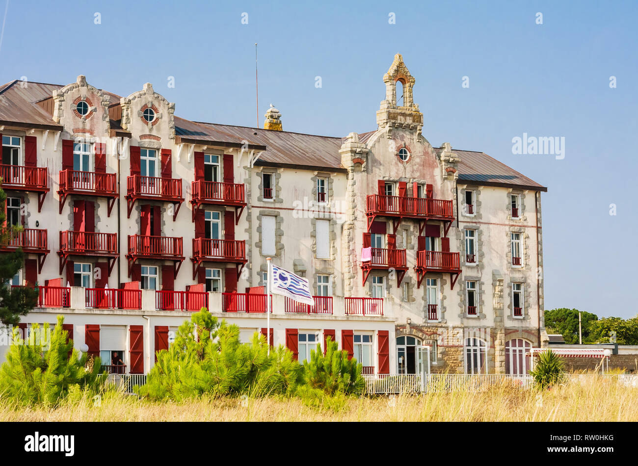Maison sur la côte de Carnac, Bretagne, France Banque D'Images