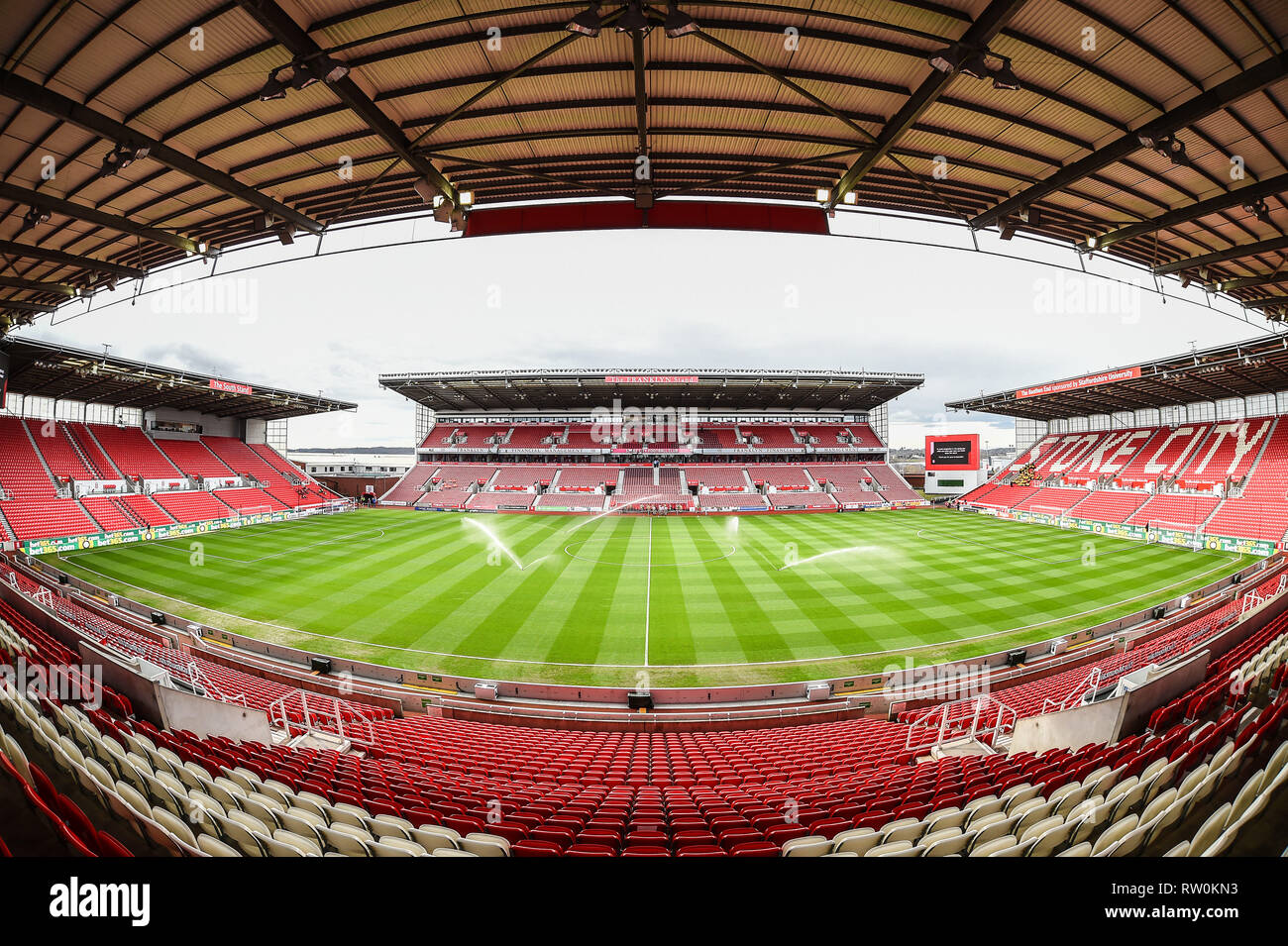 2 mars 2019, Bet 365 Stadium, Stoke-on-Trent, Angleterre ; Sky Bet Championship, Stoke City vs Nottingham Forest ; vue générale de la Bet365, stade à Stoke City Crédit : Jon Hobley/News Images images Ligue de football anglais sont soumis à licence DataCo Banque D'Images