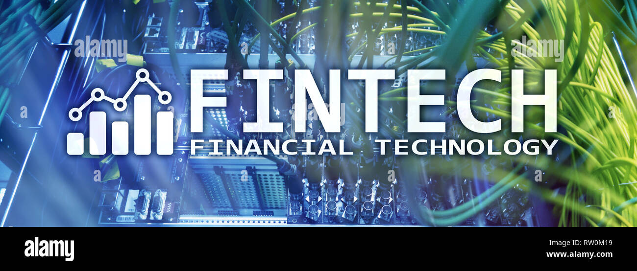Fintech - Financial technology. Solution d'affaires et le développement de logiciels Banque D'Images