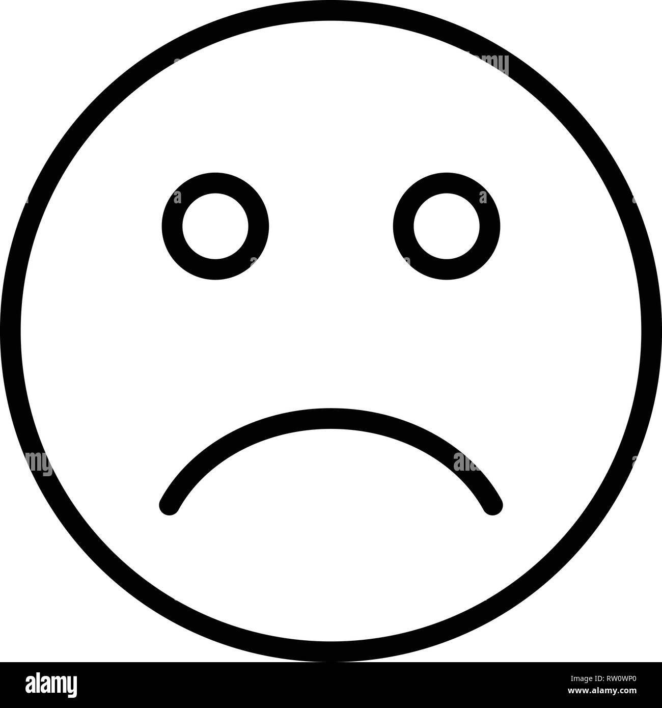 Triste Scénario Emoji Icône Icône Sign Vector Illustration pour utilisation personnelle et commerciale... L'icône de la mode Look propre... Illustration de Vecteur