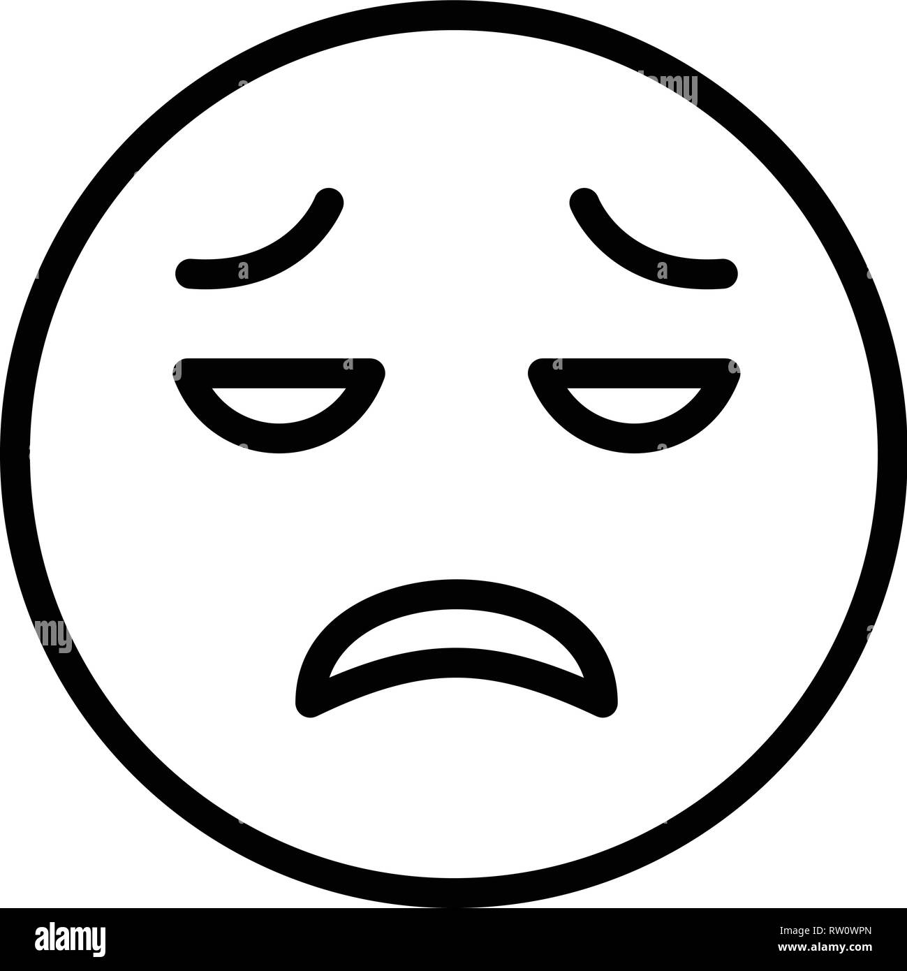 Emoticon smiley yellow disappointed Banque d'images vectorielles - Page ...