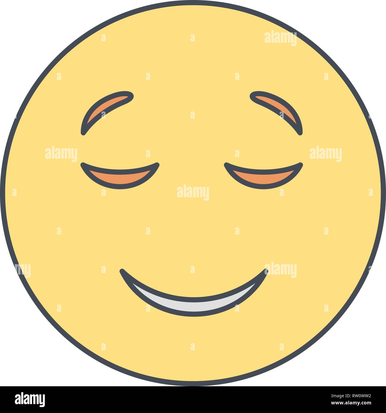 Emoji Icône calme vecteur vecteur icône de signe l'illustration de l ...
