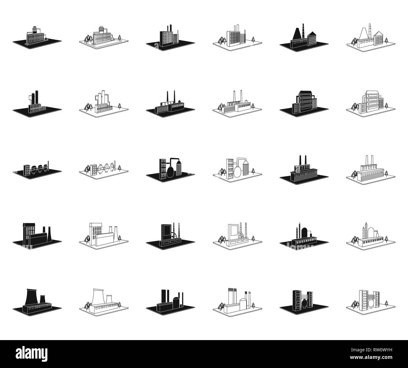 Black,contours,blast,des,entreprises,chimie,chimiques,collection,entreprise,vous,construction,complexe,design,génie,enrichissement matériel,entreprise,vente,installation,four,illustration,isolé,industrie,logo,manufacture isométrique,fabrication,métallurgie mines,usine,locaux,traitement,production,recyclage,,réservoir,set,magasin,structure,structures,signe symbole,territoire,tour,trompette,web,vecteur,atelier,vecteurs vecteur , Illustration de Vecteur