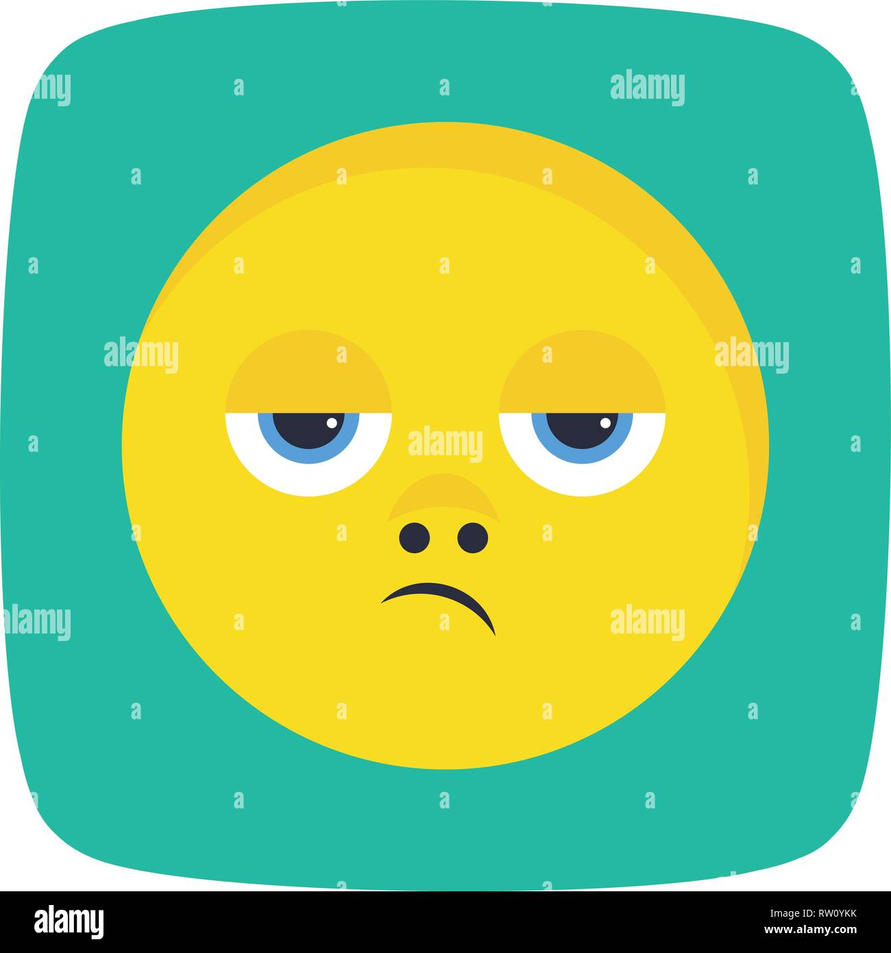Emoticon smiley yellow disappointed Banque d'images vectorielles - Page ...