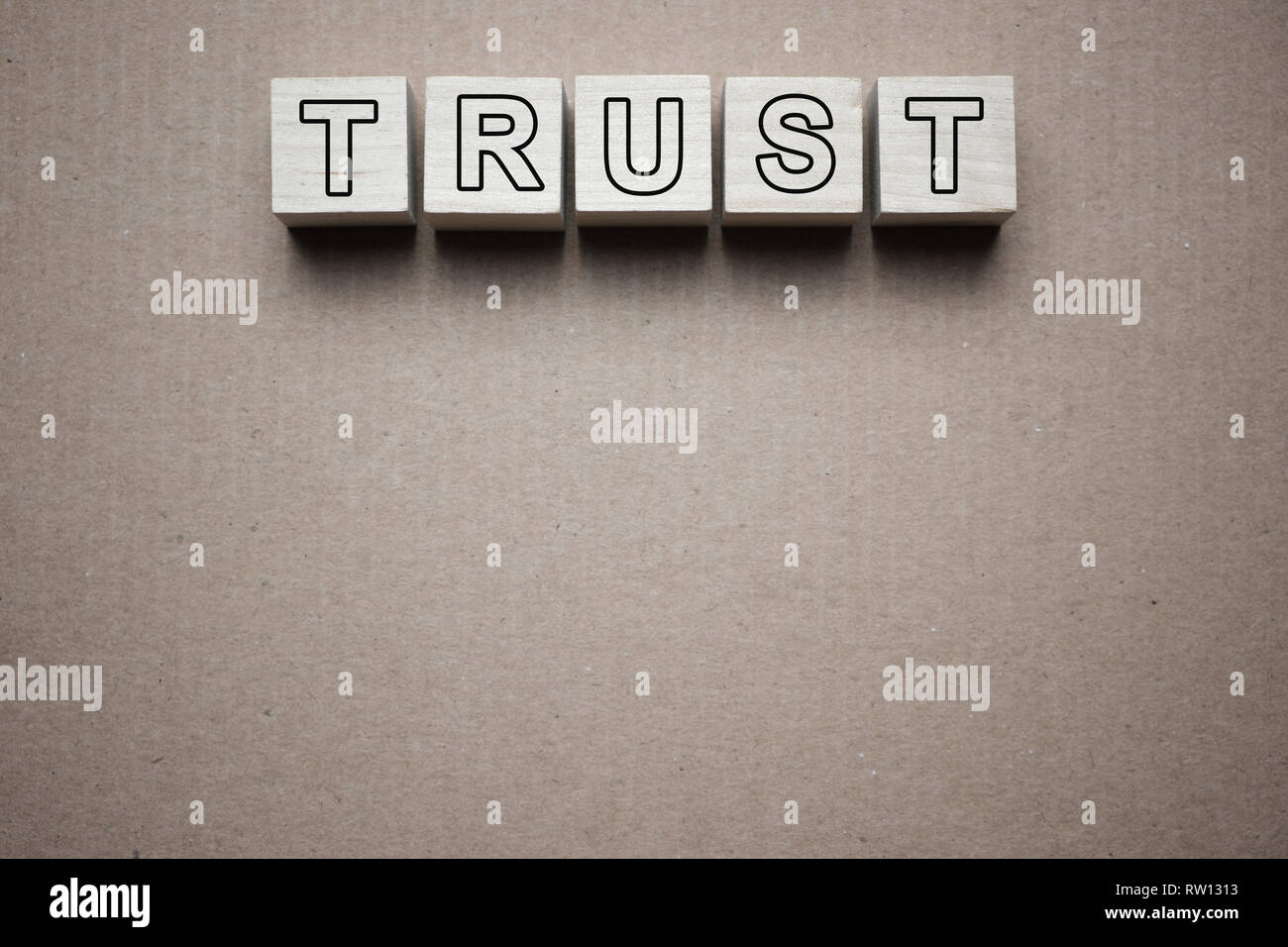 Trust mot en concept d'entreprise Banque D'Images
