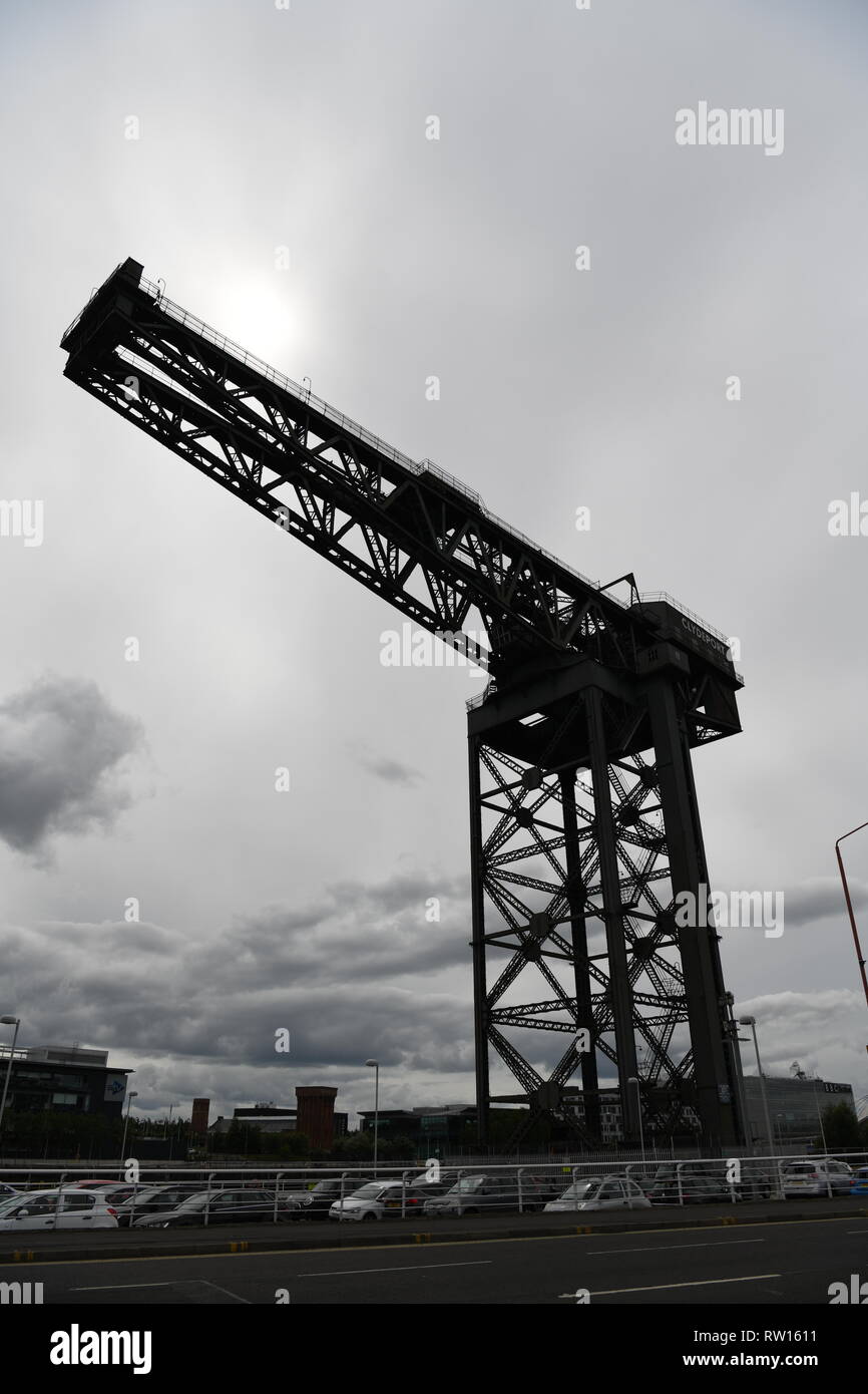 L'Finnieston Crane ou Stobcross grue est une ancienne grue en porte-à-faux géant dans le centre de Glasgow, Ecosse, Royaume-Uni. Banque D'Images