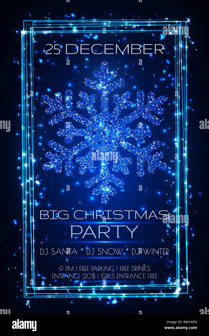 Grande fête de Noël carte de voeux, vecteur. Illustration de Vecteur