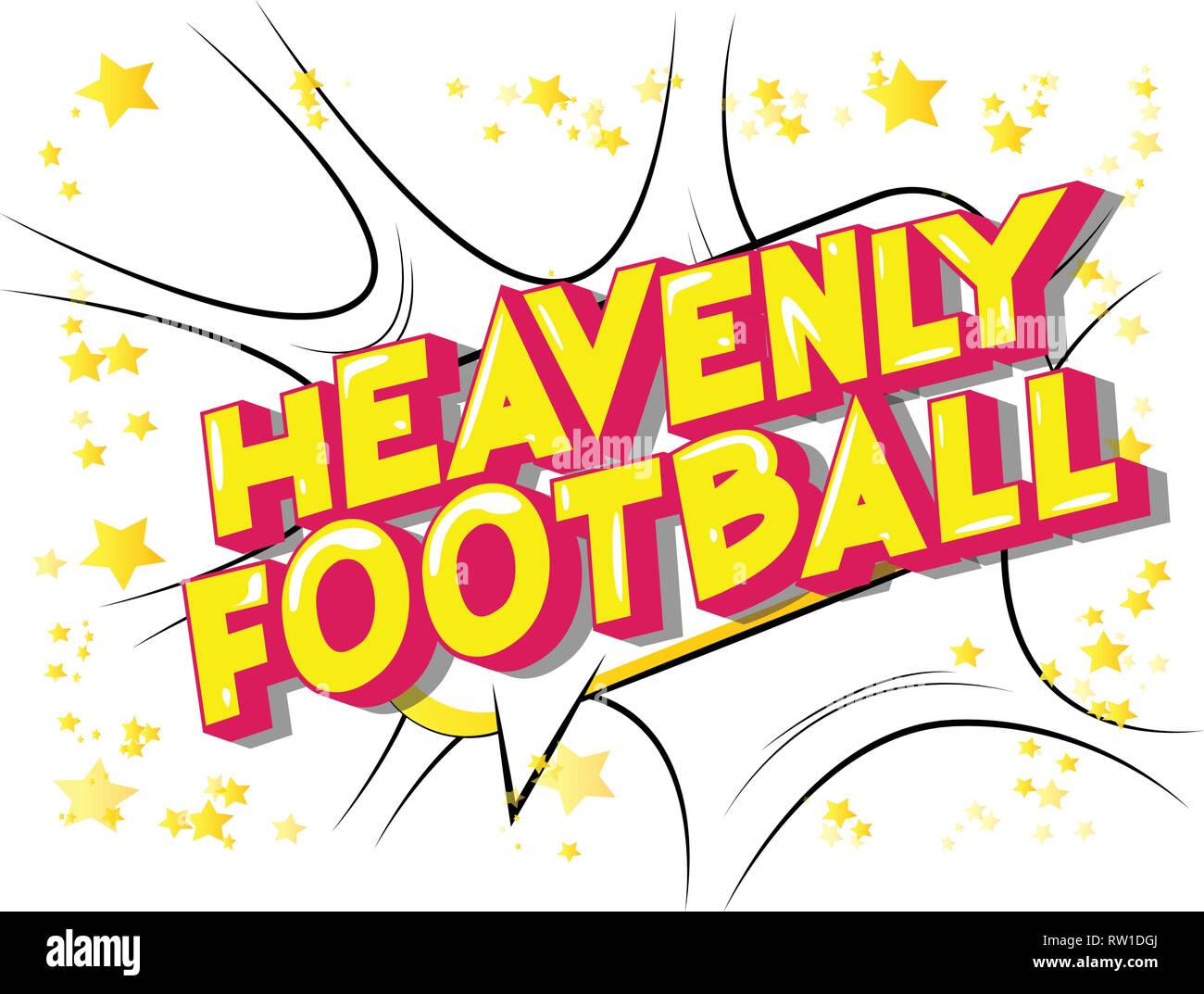 Football céleste - Vector illustration comic book style phrase sur fond abstrait. Illustration de Vecteur