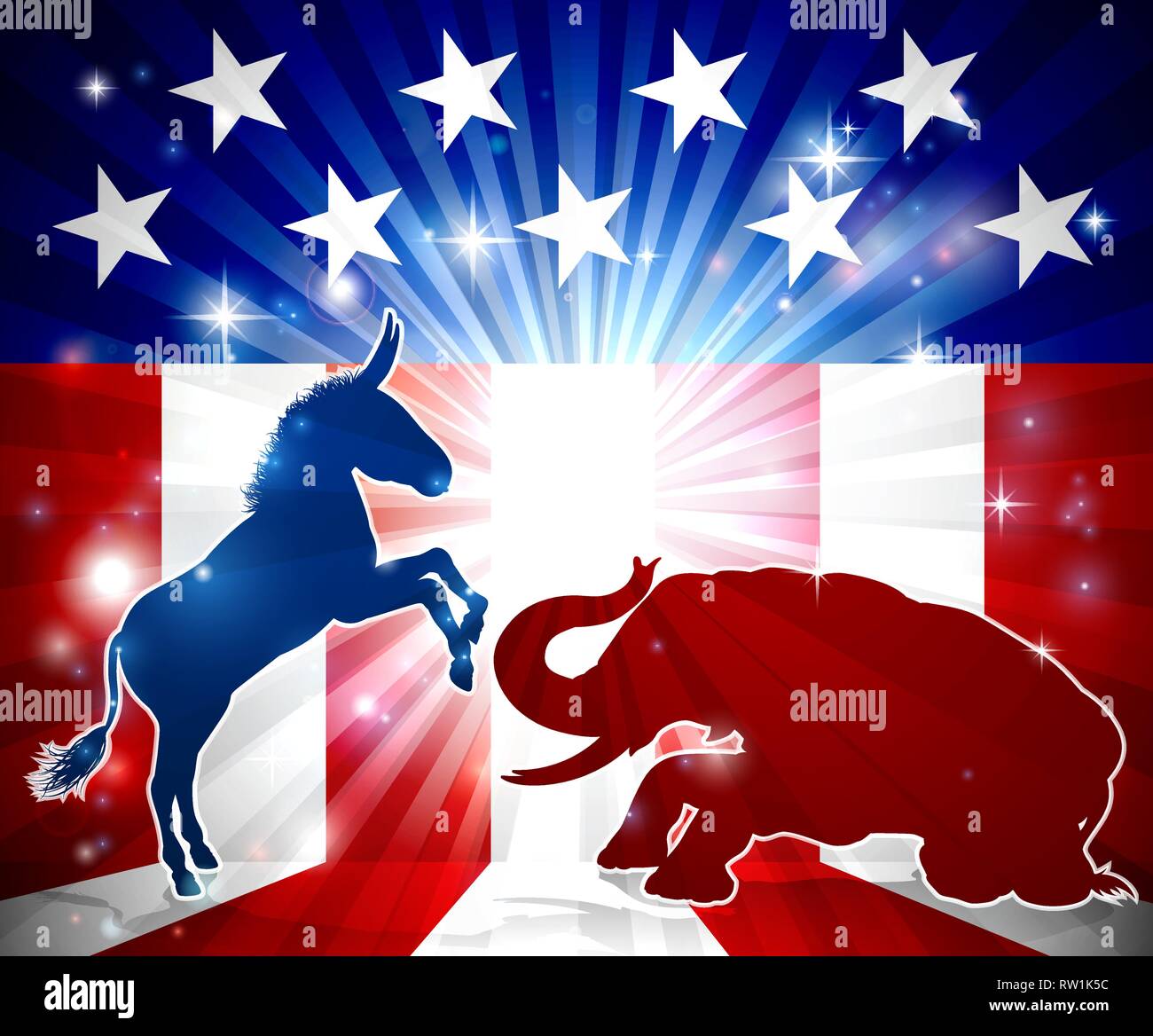 Démocrates vs républicains Illustration de Vecteur