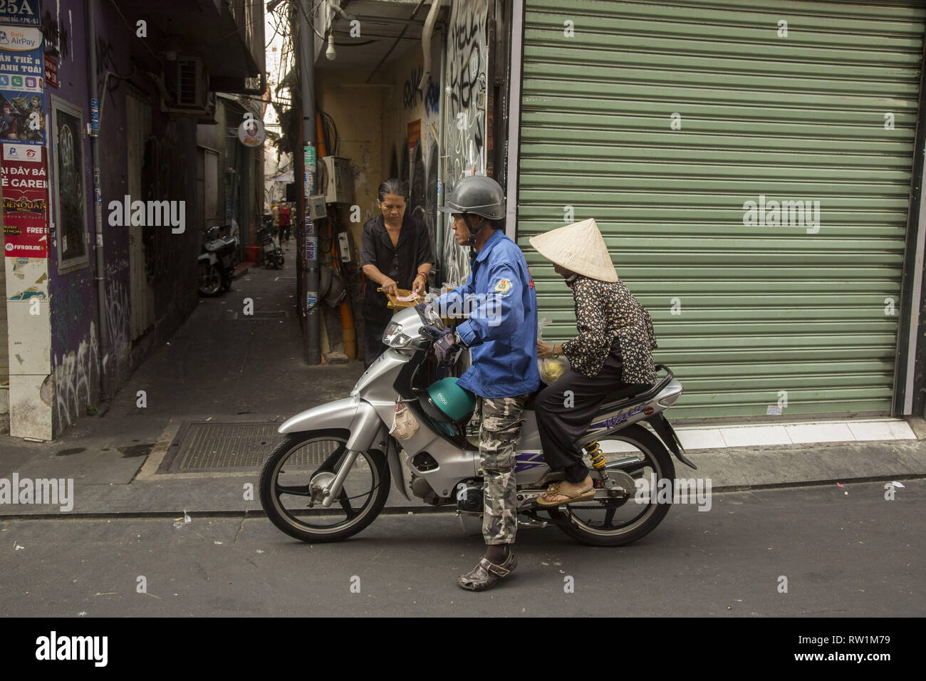 Vélo-taxi à Ho Chi Minh, Vietnam Banque D'Images