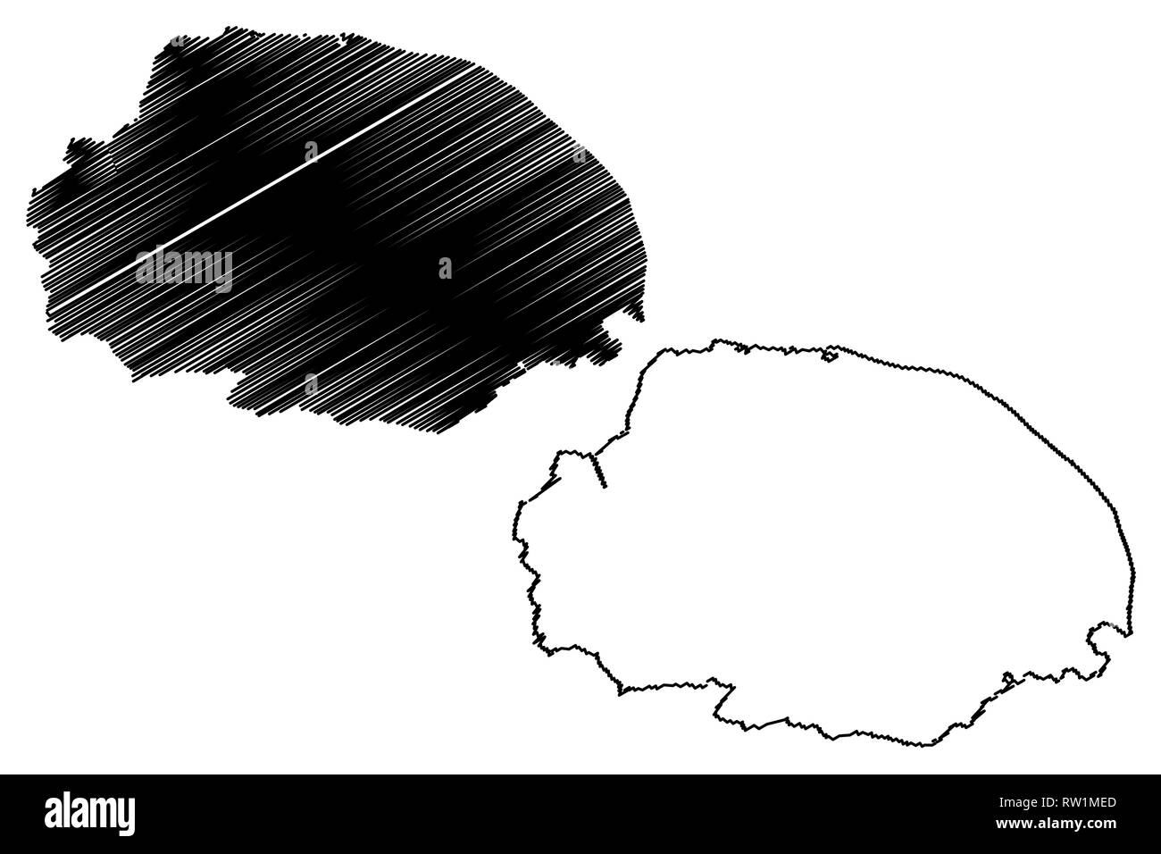 La Norfolk (Royaume-Uni, Angleterre, non-metropolitan county, shire county) map vector illustration, scribble sketch carte Norfolk Illustration de Vecteur