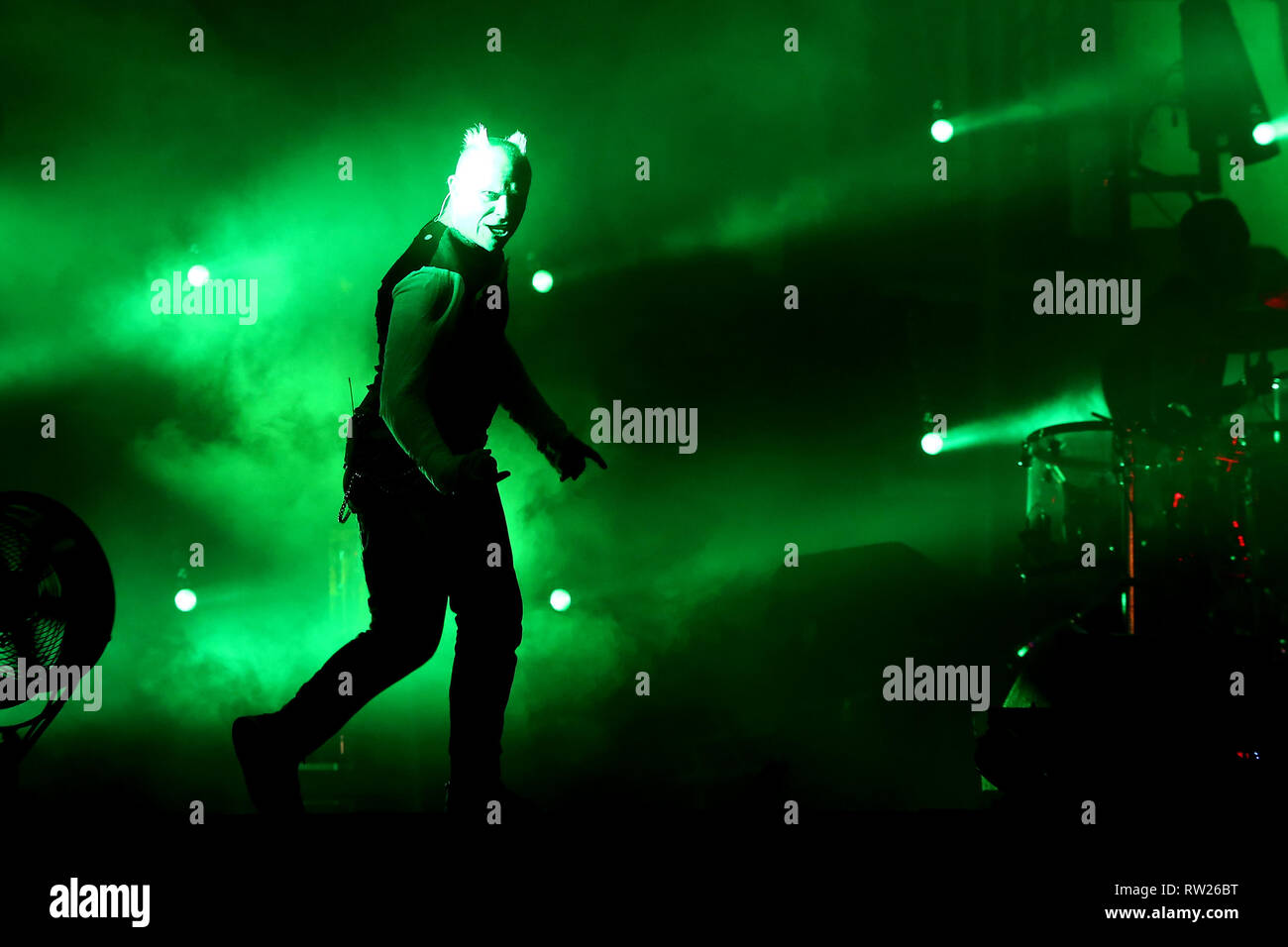 Lisbonne, Portugal. 11 juillet, 2015. Keith Flint, âgé de 49 ans, chanteur britannique du groupe électronique pionnier dans le prodige, a été trouvé mort à son domicile de Brook Hill, près de Londres, le 4 mars 2019. Crédit : Pedro Fiuza/ZUMA/Alamy Fil Live News Banque D'Images