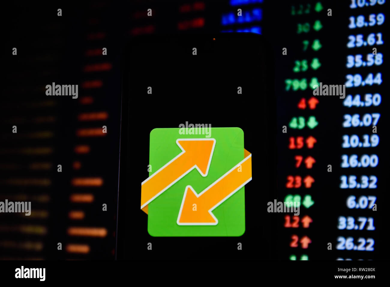 Le Portugal. 4e Mar, 2019. Flixbus logo est vu sur un téléphone mobile Android. Credit : Omar Marques/SOPA Images/ZUMA/Alamy Fil Live News Banque D'Images