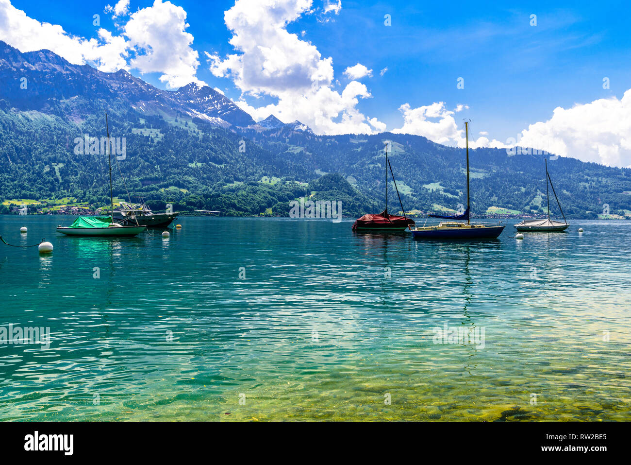 Le Lac De Thoune Thoune Berne Suisse Photo Stock Alamy