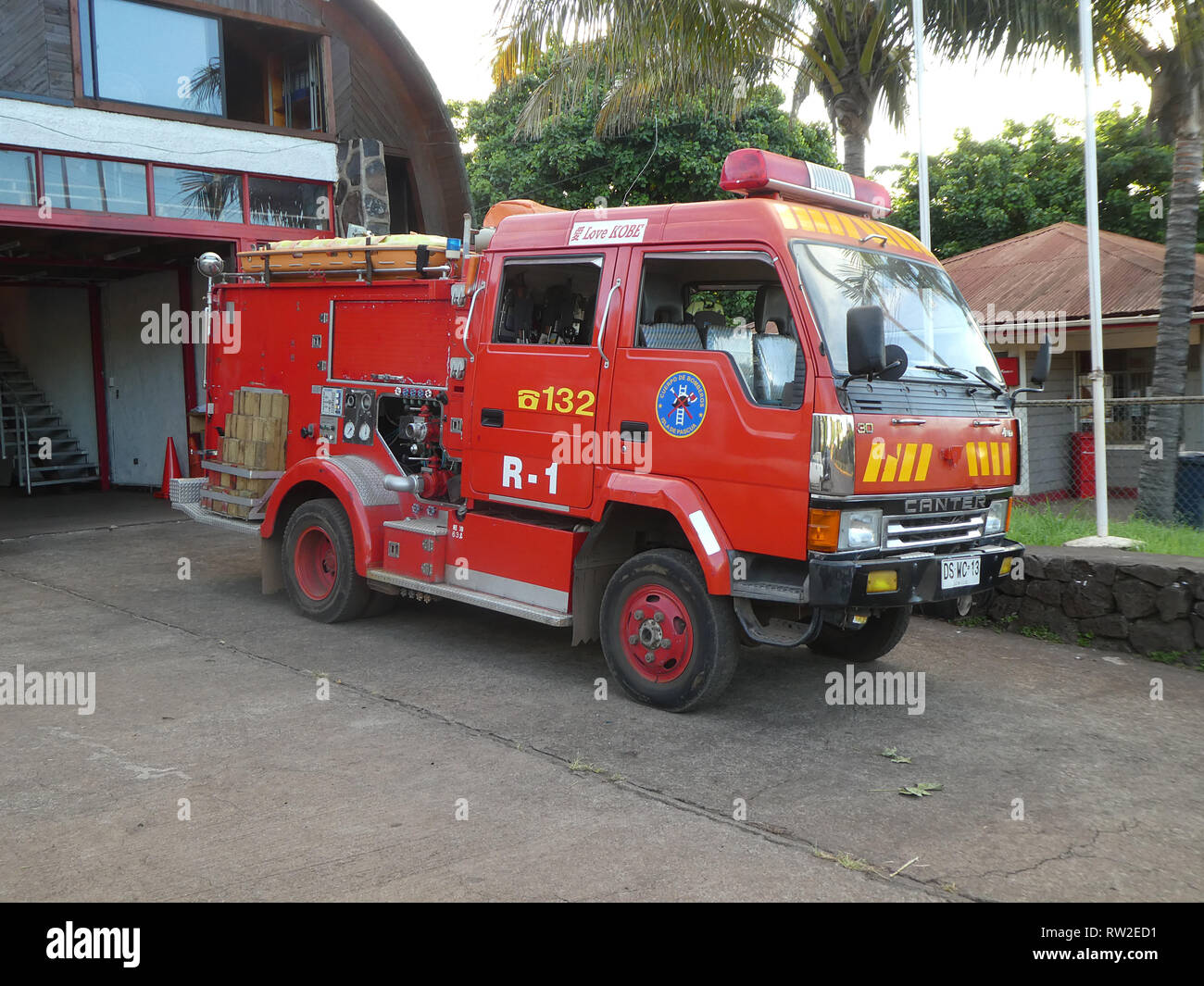 Canter camion incendie appareil au Chili 2019 Banque D'Images