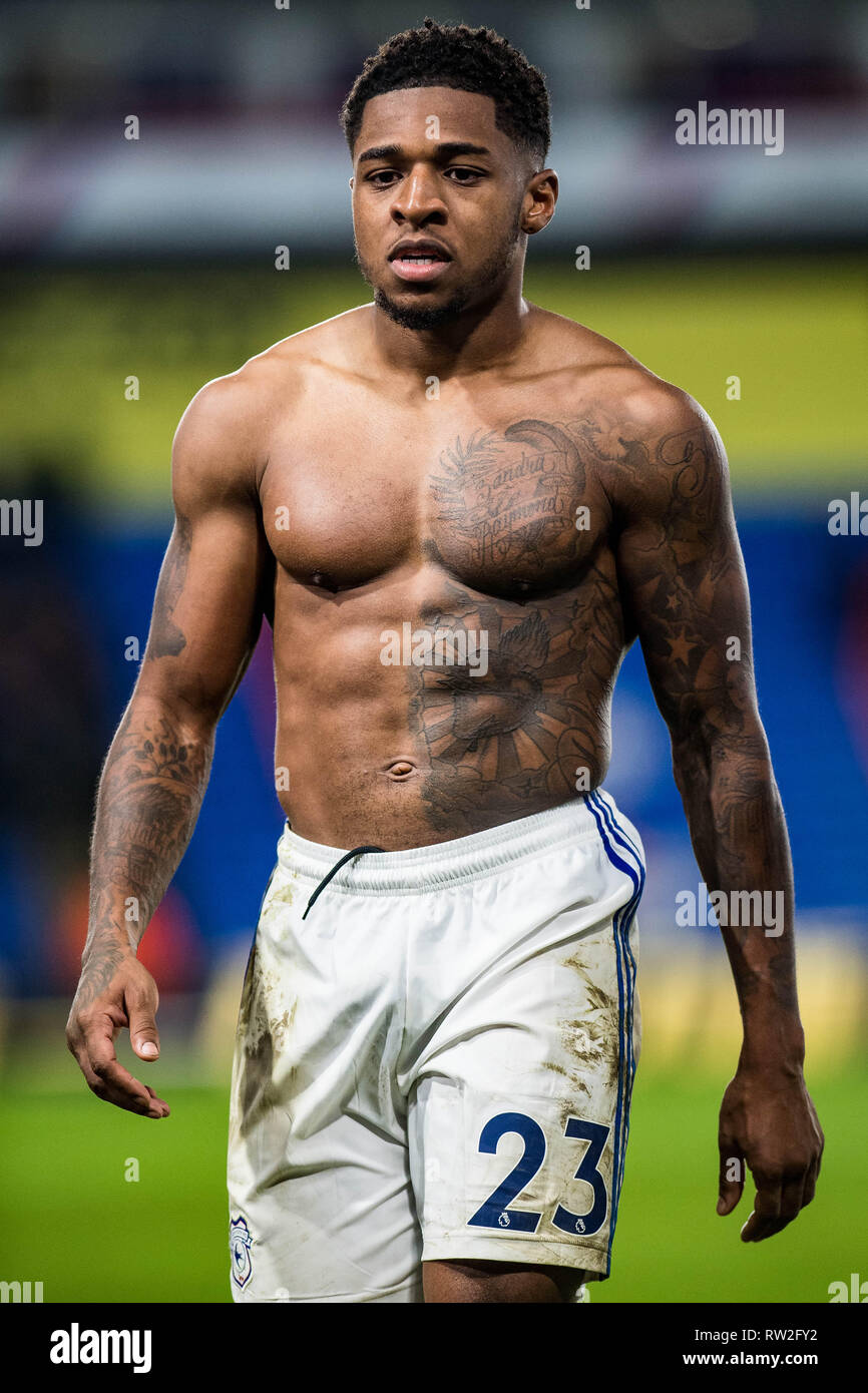 Londres, ANGLETERRE - 26 DÉCEMBRE : Kadeem Harris de Cardiff City regarde sur pendant le premier match de championnat entre Crystal Palace et Cardiff City at Selhurst Park le 26 décembre 2018 à Londres, Royaume-Uni. (Photo par Sebastian Frej/MO Media) Banque D'Images