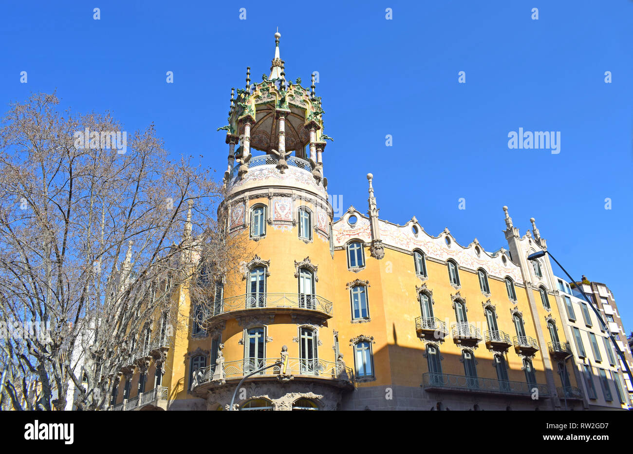 Les bâtiments d'intérêt, dans le quartier San Gervasio Barcelona l'architecture, l'intérêt architectural, les maisons, les grandes maisons, Banque D'Images