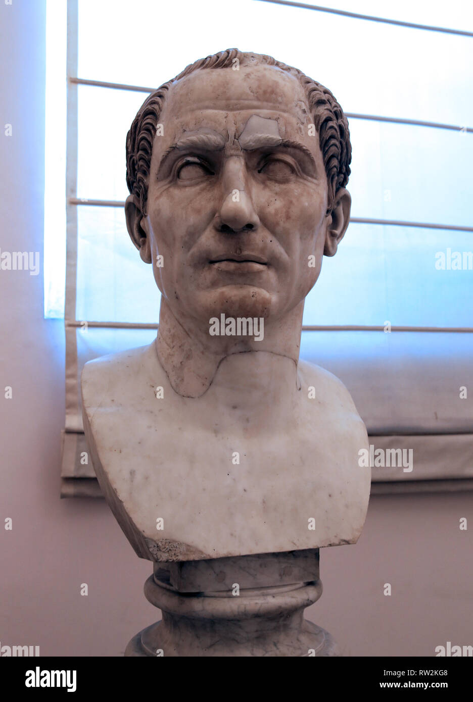 Jules César (100 - 44 avant J.-C.). Homme politique romain.Trajanic copie (110 AD) d'un original de 50 BC. Musée Archéologique National, Naples. Banque D'Images