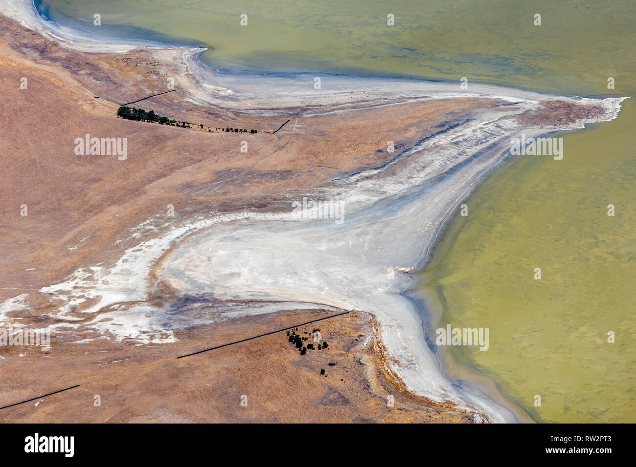 Résumé Vue aérienne du littoral sur la Great Ocean Road, Victoria, Australie Banque D'Images
