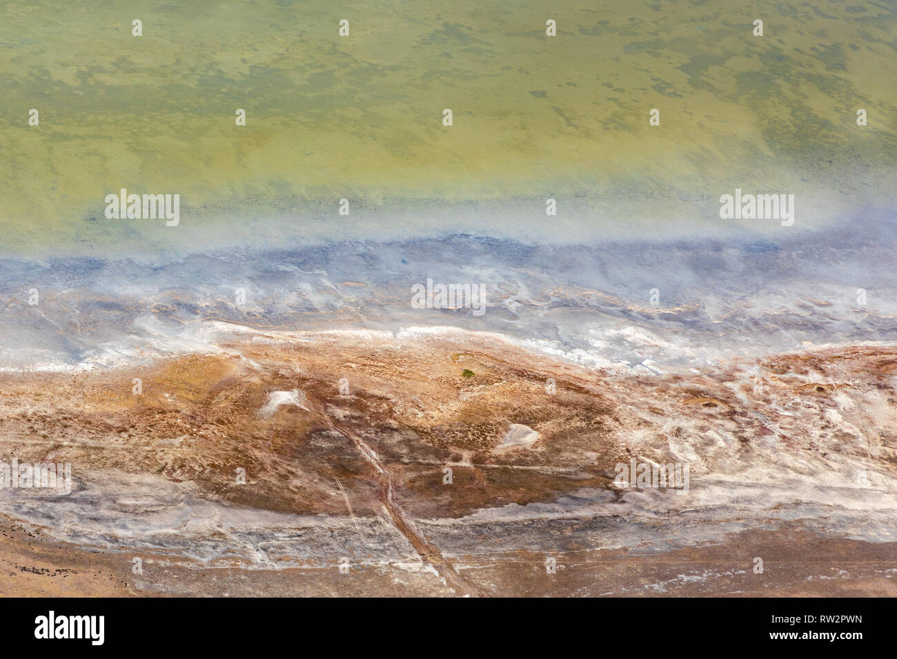 Résumé Vue aérienne du littoral sur la Great Ocean Road, Victoria, Australie Banque D'Images