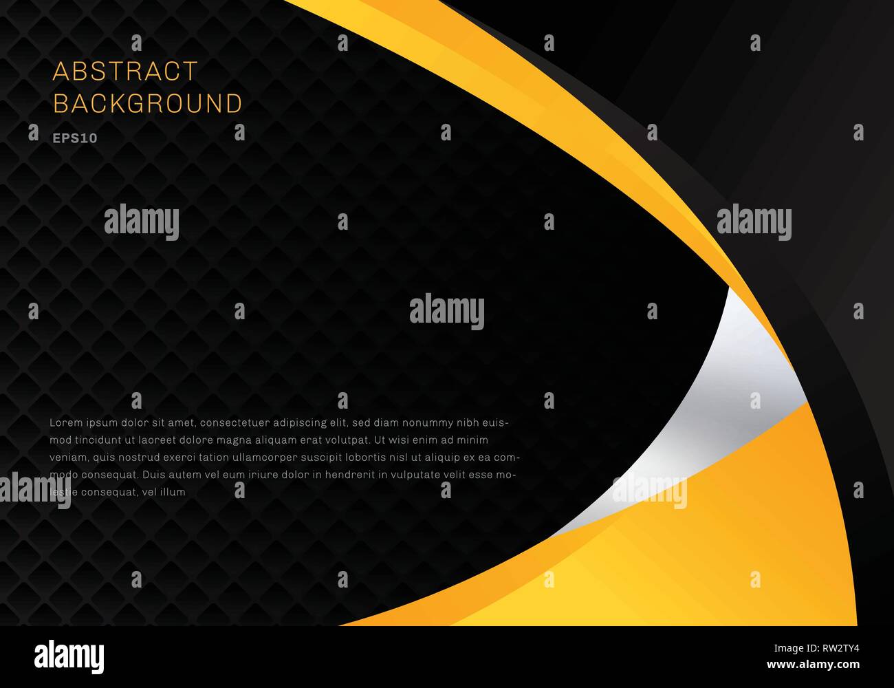 Résumé modèle contraste jaune et noir des courbes d'entreprise avec des carrés de fond texture pattern et copier l'espace. Vous pouvez utiliser pour couvrir br Illustration de Vecteur