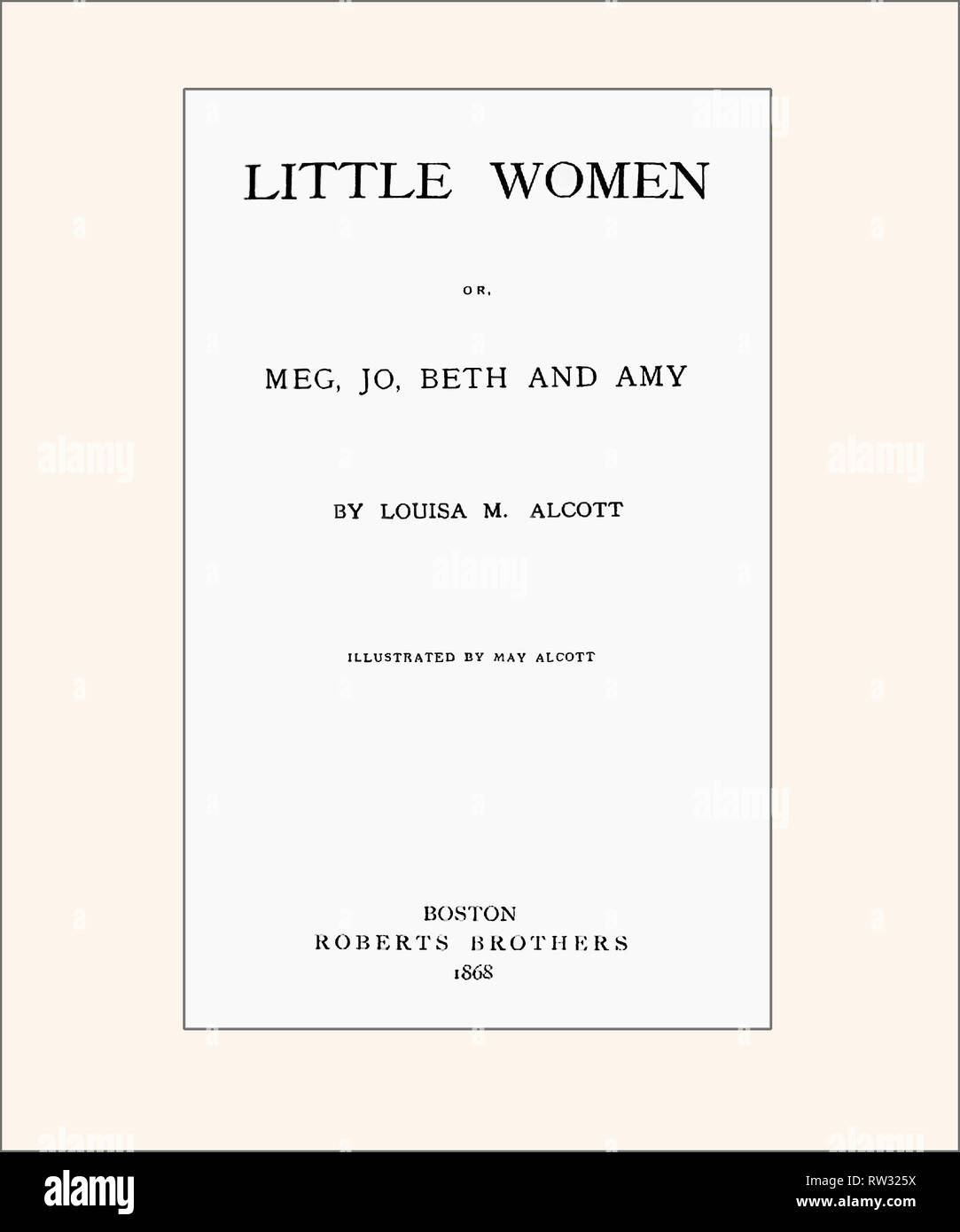 Peu de femmes Page de titre de Louisa May Alcott, nettoyé et re-set Banque D'Images