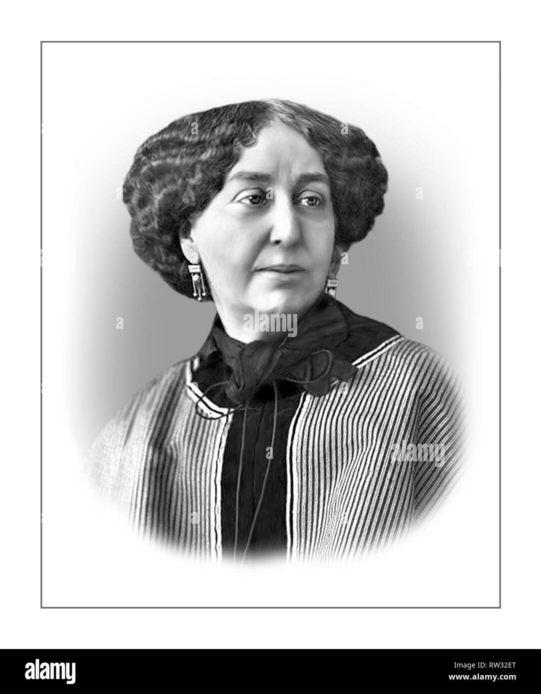 George Sand (A L'UN Dupin) 1804-1876 romancier français Banque D'Images