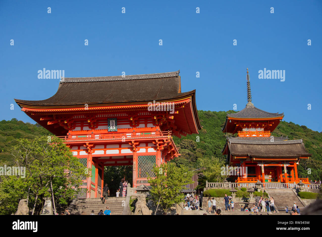 L'Asie, Japon, région du Kansai, Kyoto, temple Kiyomizu-dera Banque D'Images